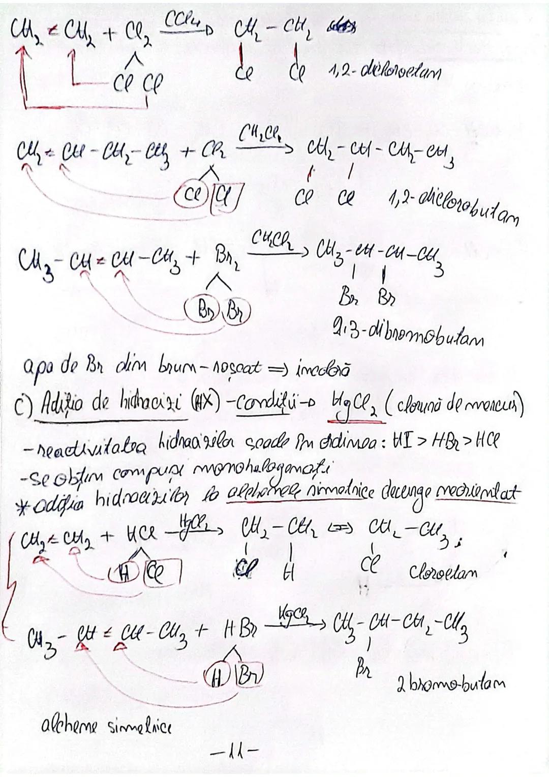 ALCHENE
=Sunt hidrocarburi nesaturate, alifatice(nearomatice), acicli-
Ce, care contin o leg. dublă C=C
•formula generală $C_nH_{2n}$
•N.E =