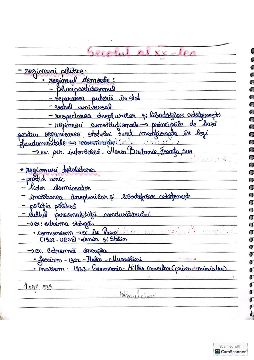 - regimuri politice:
Secolul al xx-lea
• regimul democtic:
Pluripartidismul
separarea puterii în stat
votul universal
- respectarea drepturi
