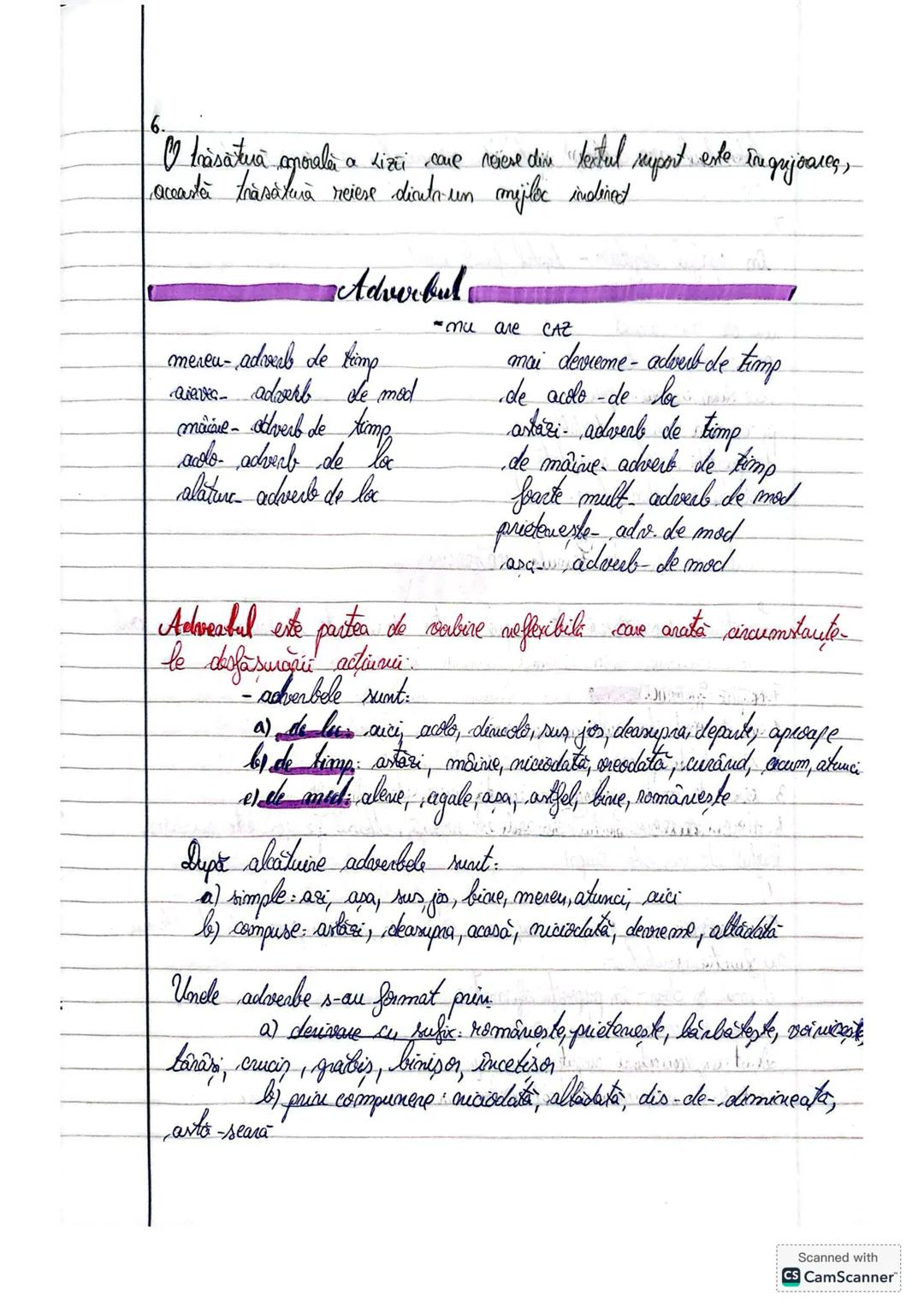 6.
O trăsătură generală a lizi care reiese din textul suport este îngrijoares,
acestă trăsătură reiese dintr-un mijloc indirect
Adverbul
-
