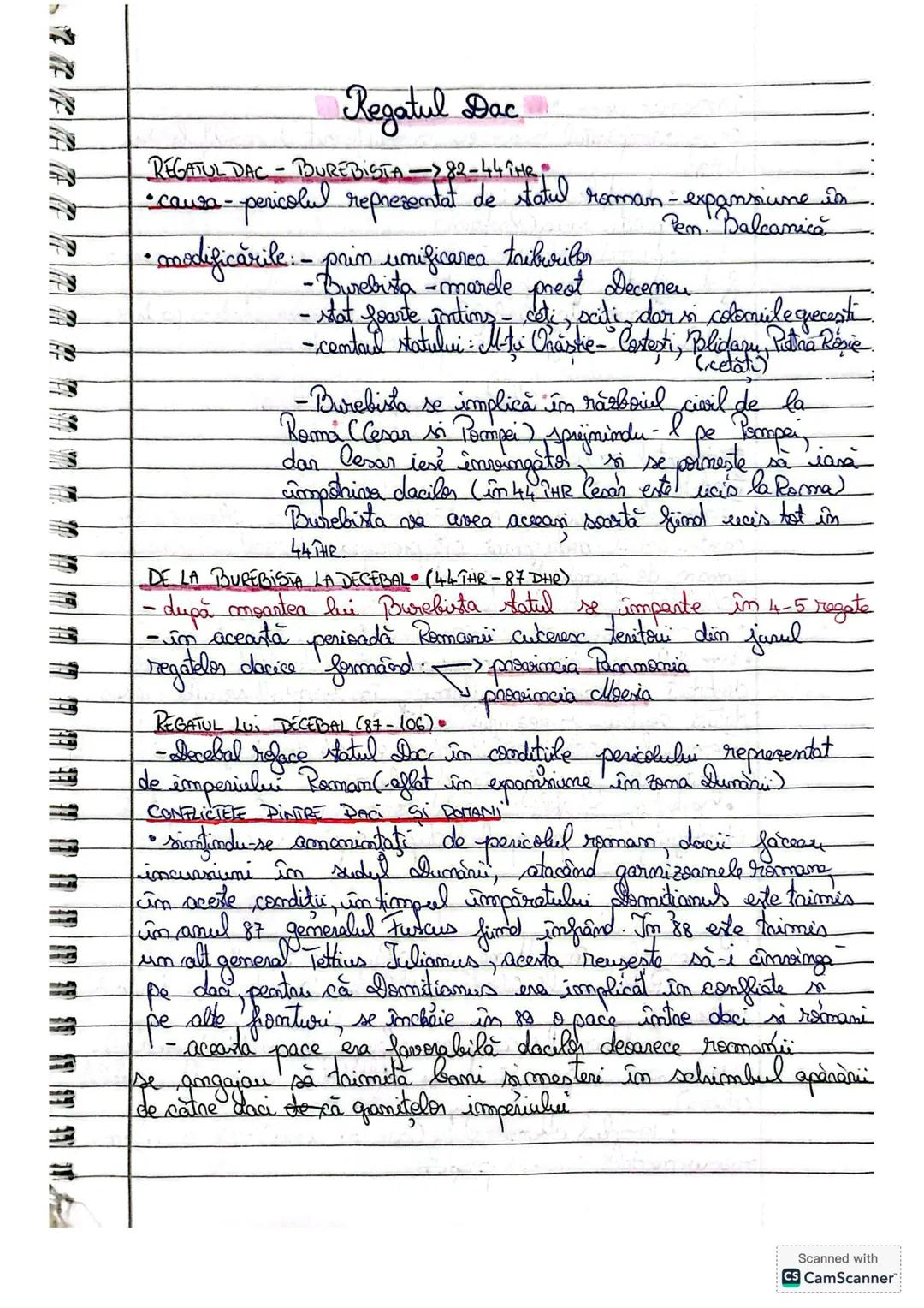 ## Regatul Dac
REGATUL DAC - BUREBISTA - 82 - 44 î.Hr.
* cauza - pericolul reprezentat de statul roman - expansiune în Pen. Balcanică
* mo