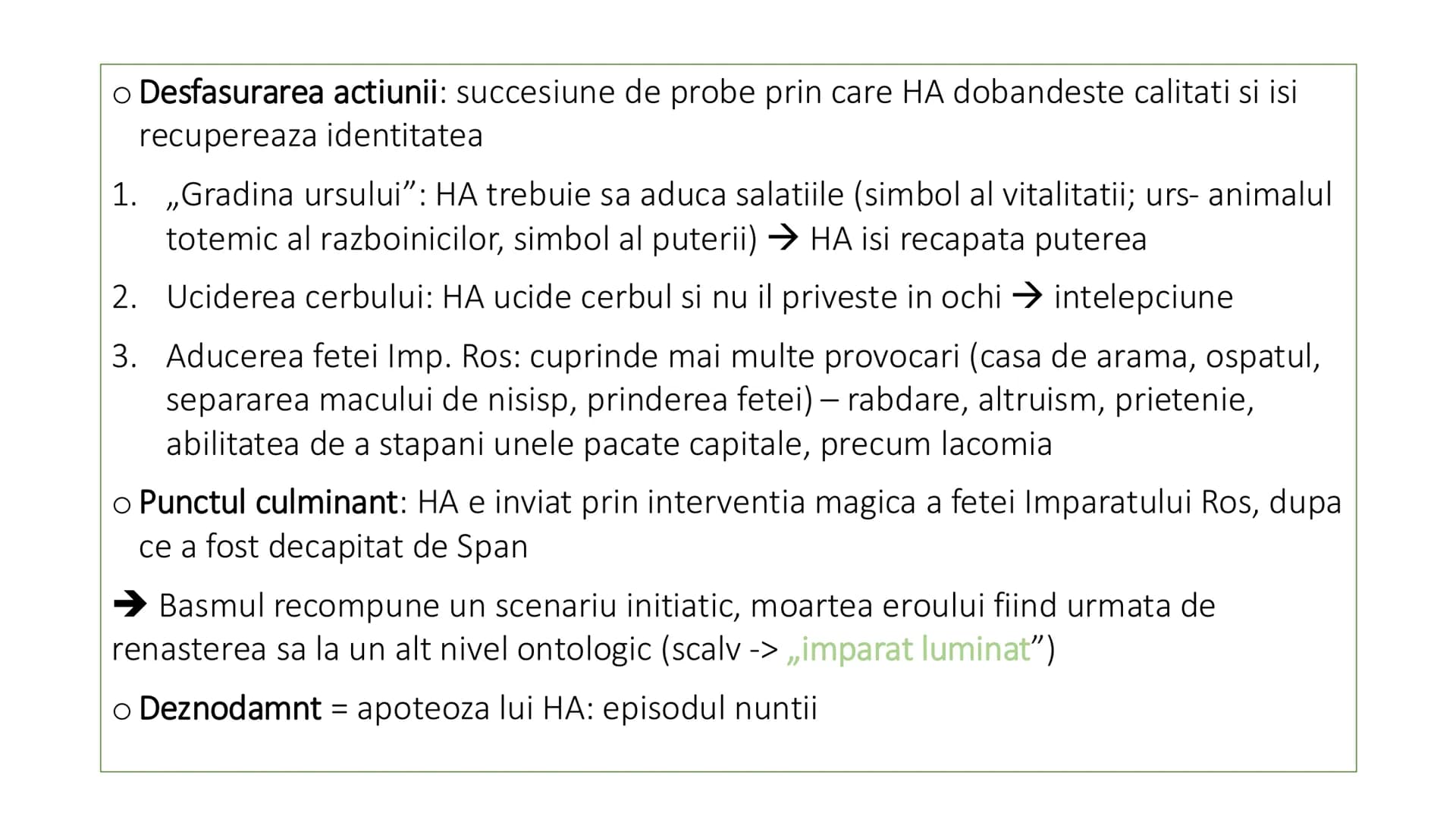 # Povestea lui Harap-Alb
Particularitati C1: Evidenţierea a două trăsături care fac posibilă
încadrarea textului studiat într-o perioadă, î