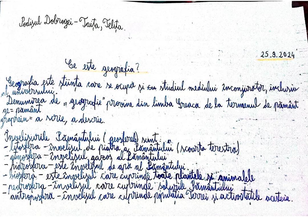 Lecții Geografie Clasa a V a