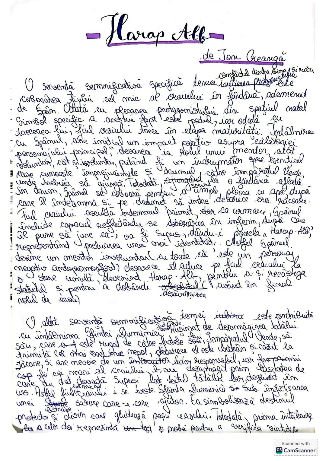 -Harap Alb
:
de Jon Creangă
siran
comtlickel dintre bimefisie
temei laitierea progeste
O Secventă semnificativă specifică
coborâr