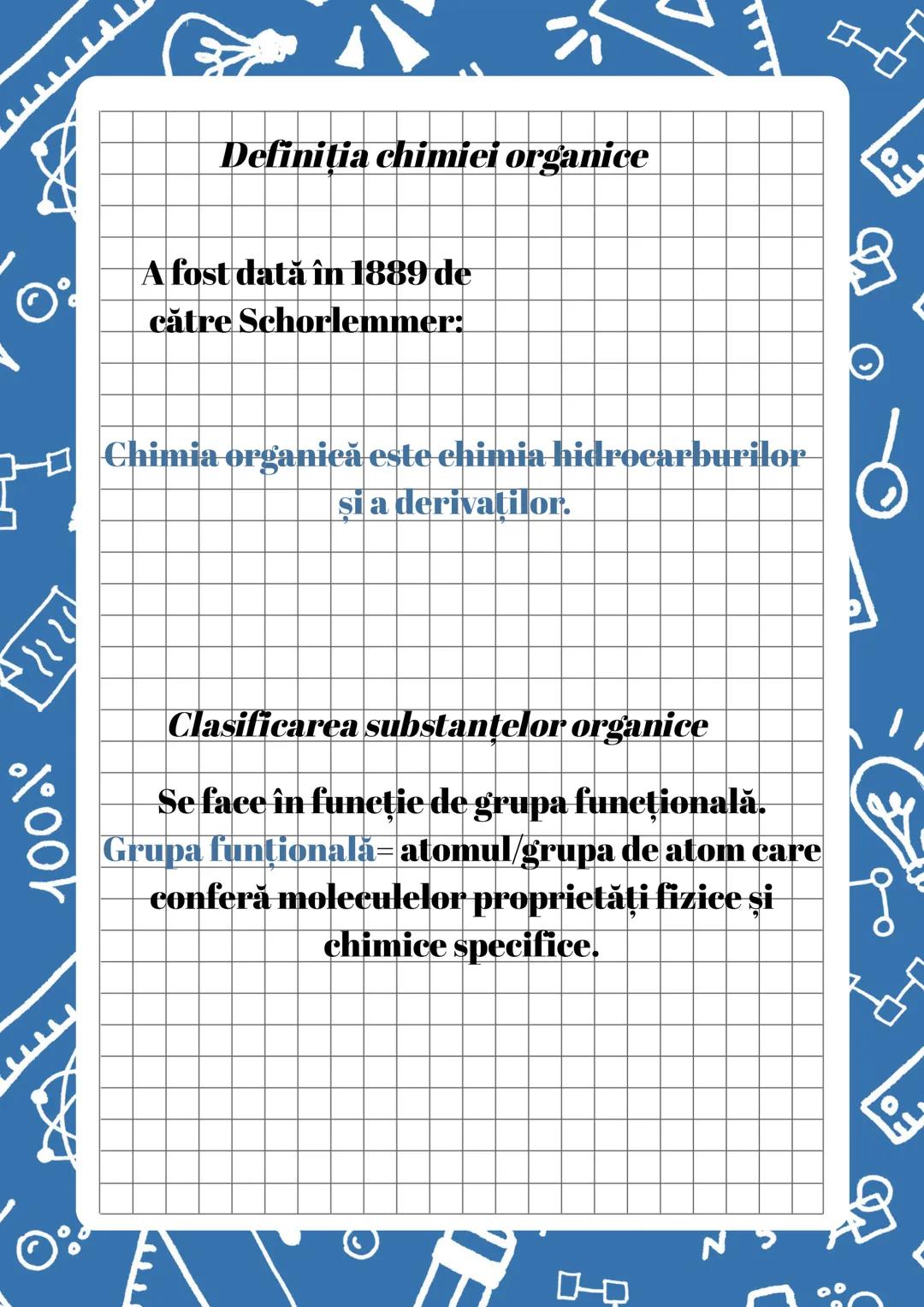 # Chimie organică
clasa a 10-a
În 1808, chimistul suedez Berzelius a
presupus că substanțele care nu puteau fi
obținute în laborator iau n