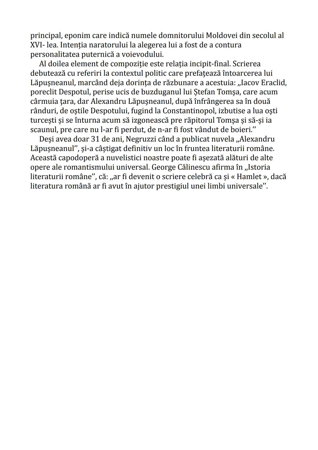 # ALEXANDRU LĂPUŞNEANUL
# COSTACHE NEGRUZZI
Prima jumătate a secolului al XIX-lea a marcat o perioadă de profundă
transformare şi conştien
