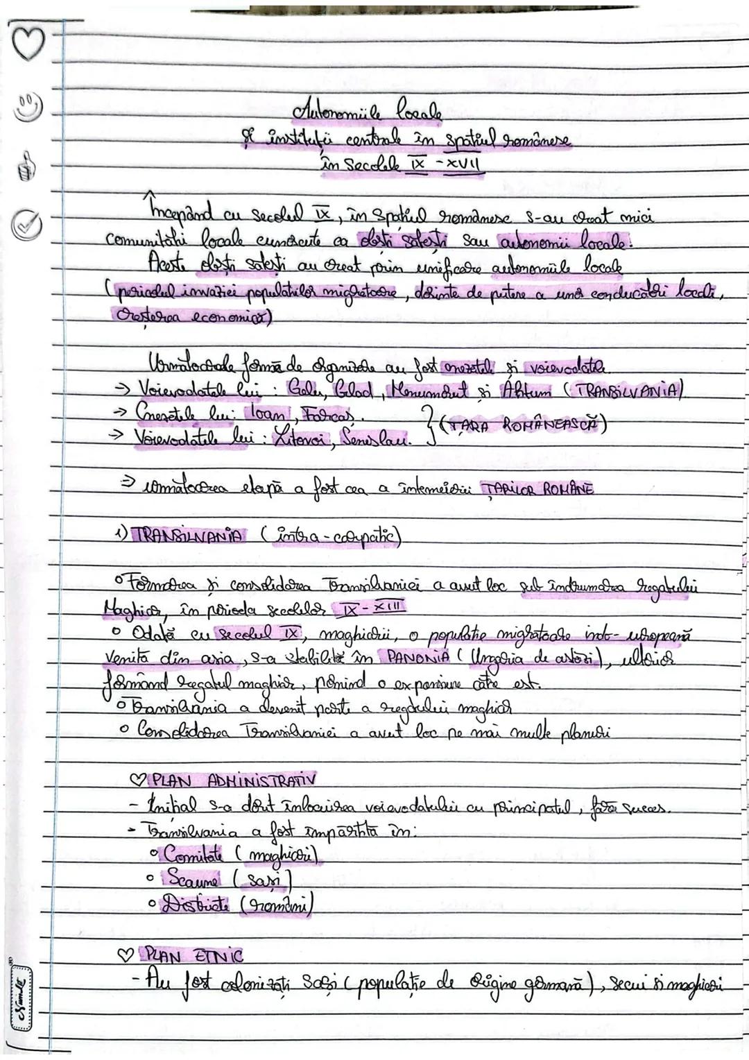 # Autonomiile locale
Se institutes centrale în spatiul românese
în secolele IX-XVII
maepând cu secolul, în spatiul românese s-au doat mici