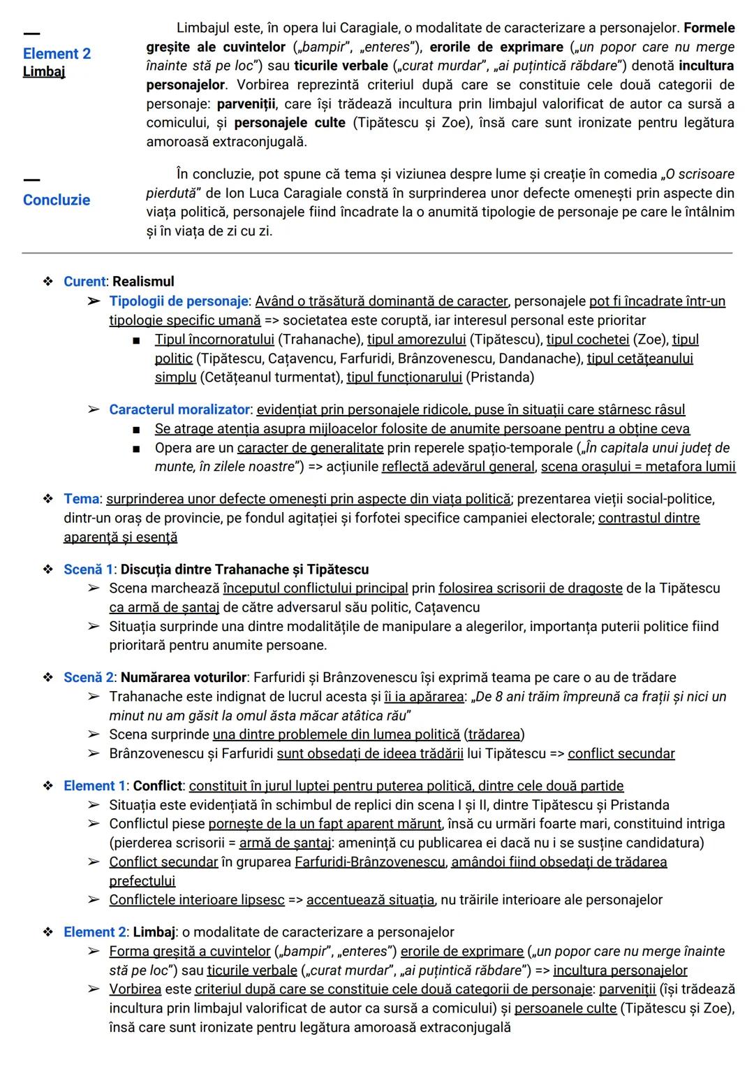 # Opere și curente
# Limba și literatura Română # Curente literare
1. Umanismul/Iluminismul
- importanţa progresului / a educaţiei
- impor