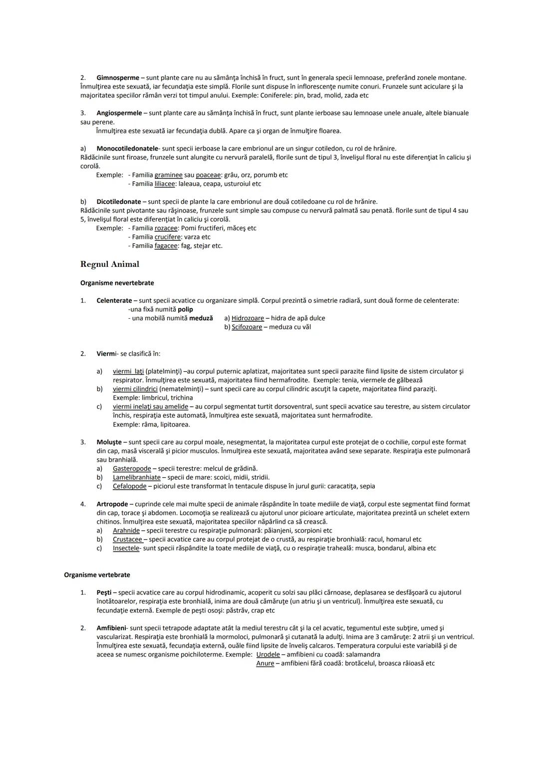 # MATERIE BIOLOGIE CLASELE IX ŞI X
Clasa a IX-a
1. Celula şi diviziunea celulară
2. Ereditatea şi variabilitatea
3. Diversitatea lumii vii