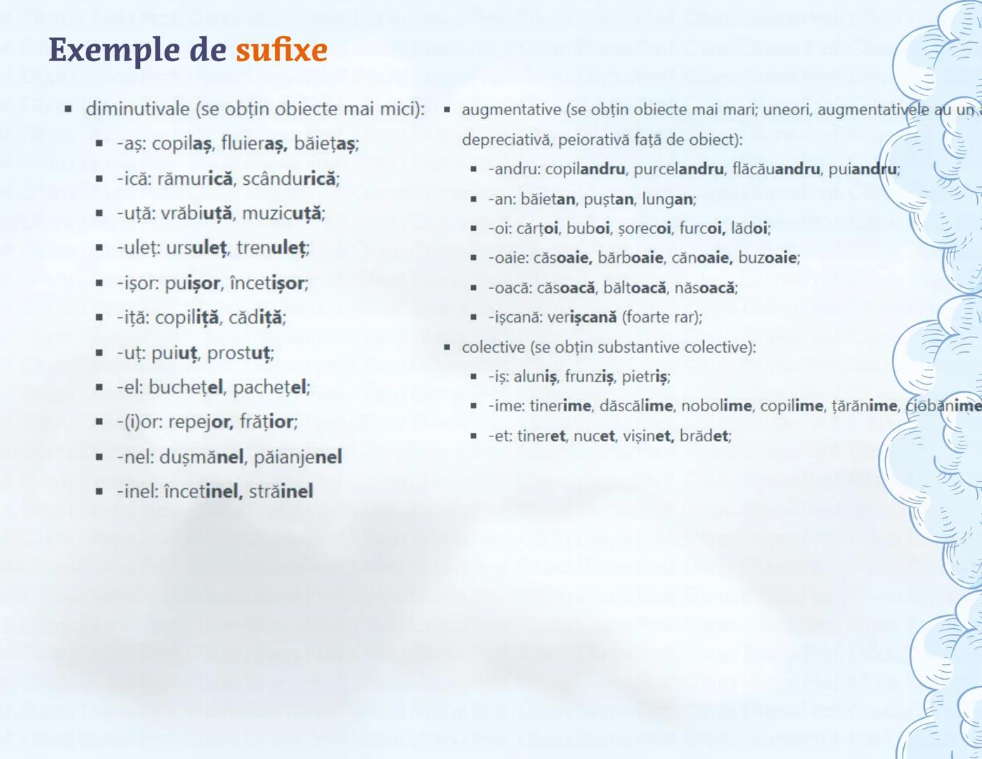 # Derivarea
Mijloc de îmbogățire a vocabularului prin intermediul căruia se obțin cuvinte noi
cu ajutorul sufixelor și al prefixelor.
Exis