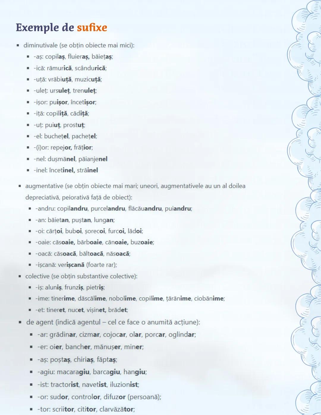 # Derivarea
Mijloc de îmbogățire a vocabularului prin intermediul căruia se obțin cuvinte noi
cu ajutorul sufixelor și al prefixelor.
Exis