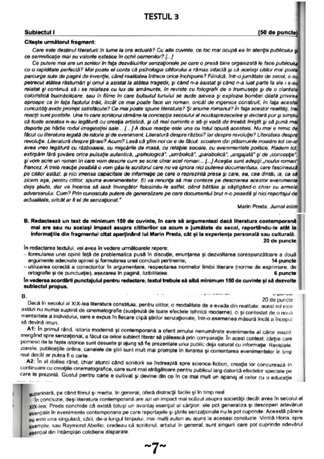 NOTE BOOK
subject Sub.IB
Limba și Literatura
Română
Modele de texte
argumentative
Bacalaureat
-Profil real
name: -Profil uman # Textul a