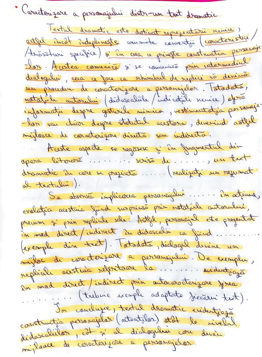 - Modalitats de caracterizare)
Textul epic/marrativ se distinge prin particularitofi cum
ar si prezente unei acfuni la care iau parte perso