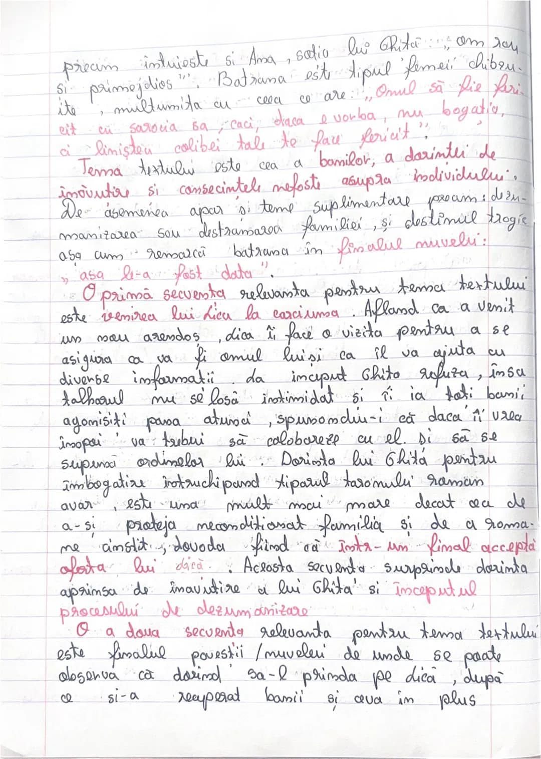 Modive:
- hanul
- banul
- destinul
- lacamia /ovaritatea
emuvela realistă
de fotura psi-
bologică
epoca marilor
closici
-Narator @biedev,