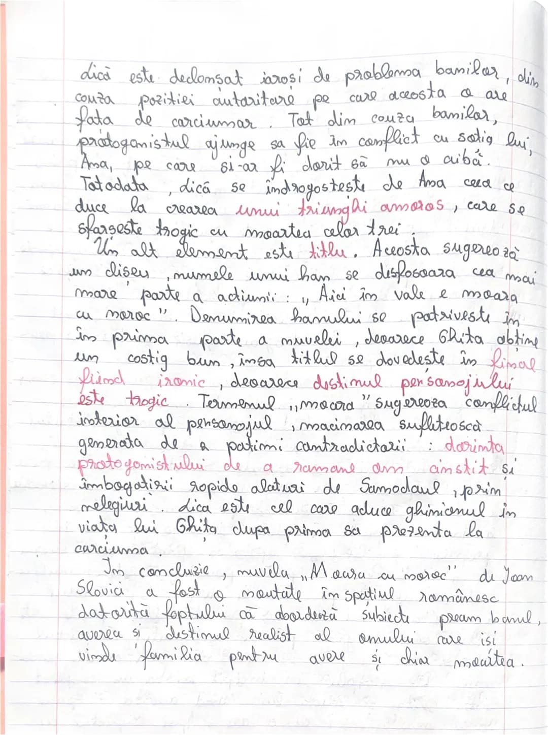 Modive:
- hanul
- banul
- destinul
- lacamia /ovaritatea
emuvela realistă
de fotura psi-
bologică
epoca marilor
closici
-Narator @biedev,