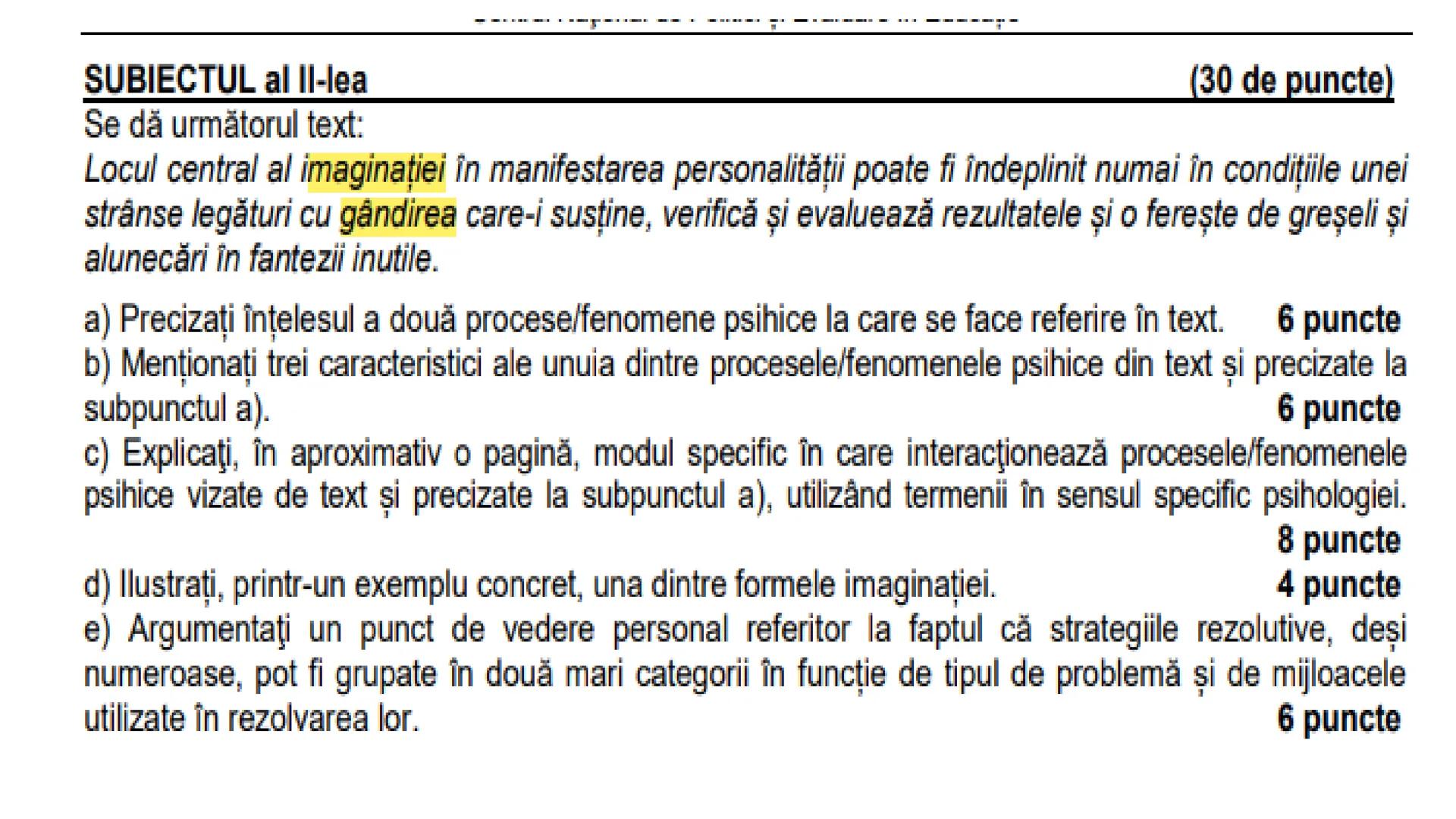 I. PROCESE PSIHICE COGNITIVE SENZORIALE
SENZAŢII, PERCEPȚII, REPREZENTĂRI
II. PROCESE PSIHICE COGNITIVE SUPERIOARE:
GÂNDIREA, MEMORIA, IMAGI