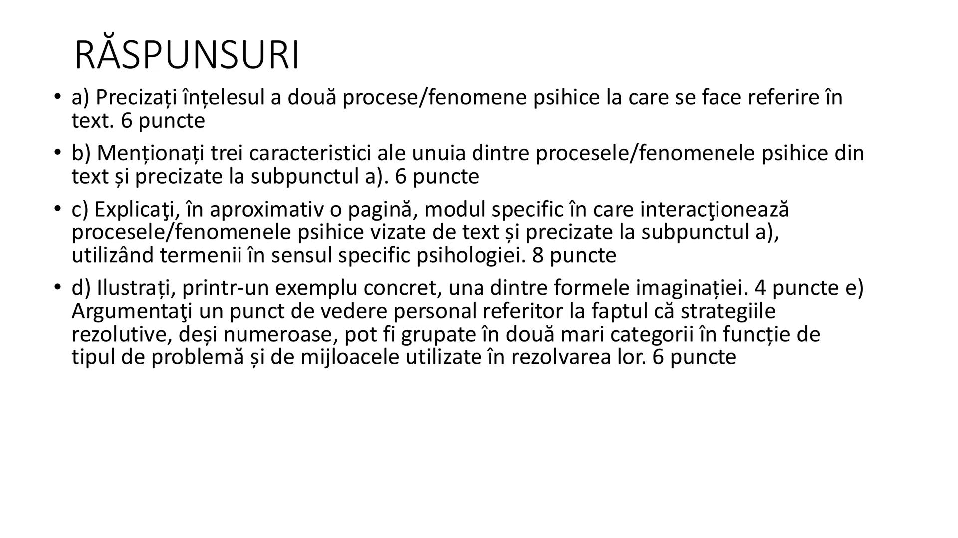I. PROCESE PSIHICE COGNITIVE SENZORIALE
SENZAŢII, PERCEPȚII, REPREZENTĂRI
II. PROCESE PSIHICE COGNITIVE SUPERIOARE:
GÂNDIREA, MEMORIA, IMAGI