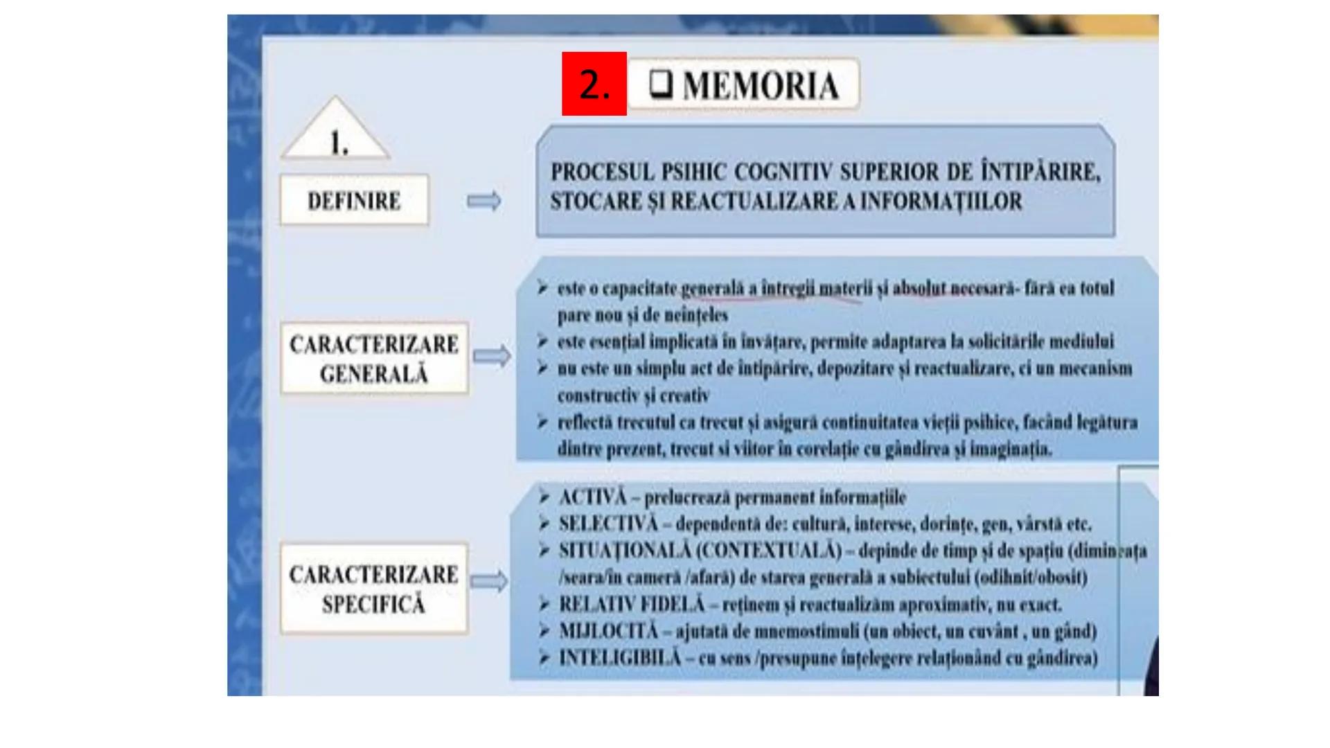 I. PROCESE PSIHICE COGNITIVE SENZORIALE
SENZAŢII, PERCEPȚII, REPREZENTĂRI
II. PROCESE PSIHICE COGNITIVE SUPERIOARE:
GÂNDIREA, MEMORIA, IMAGI