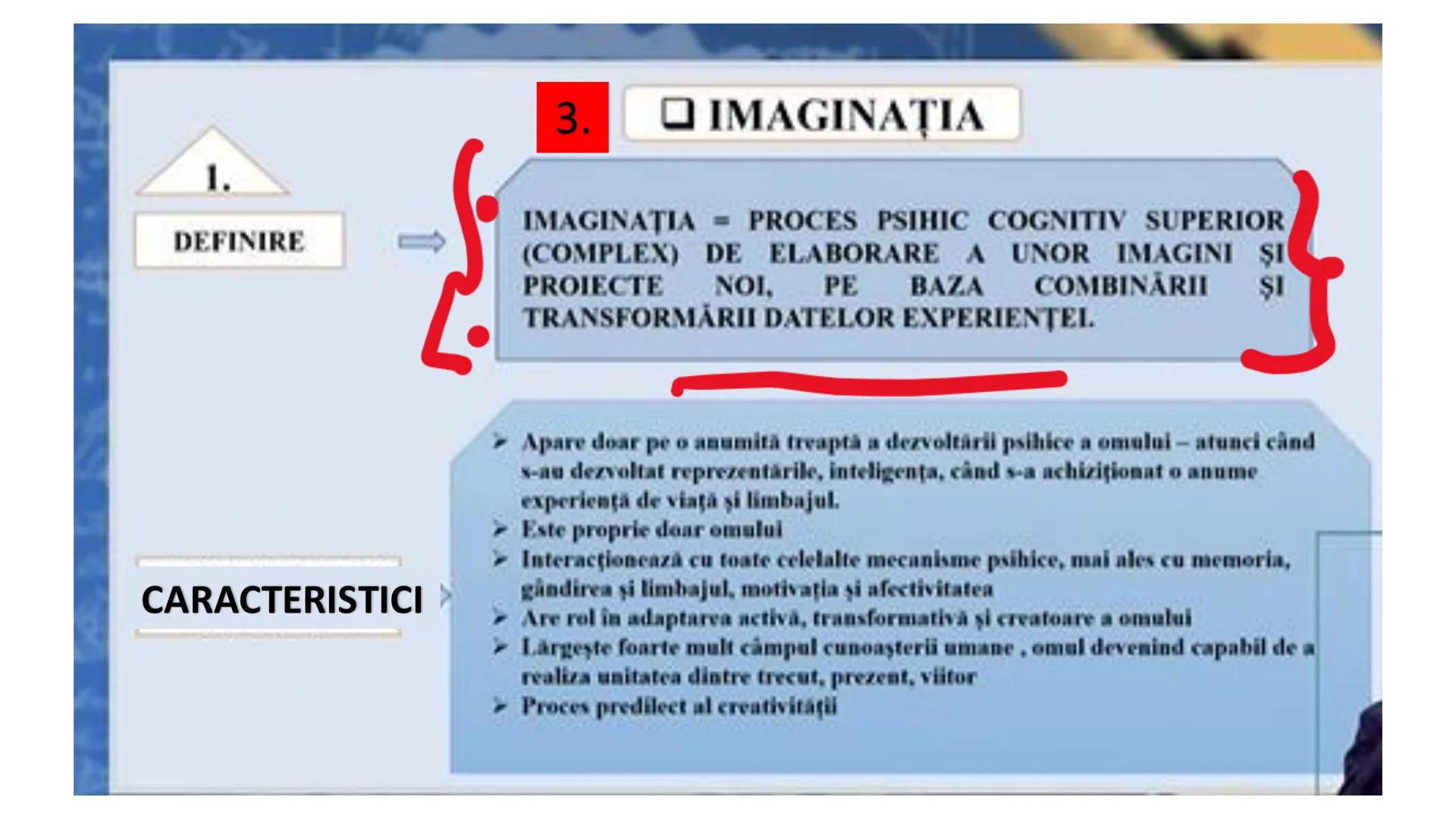 I. PROCESE PSIHICE COGNITIVE SENZORIALE
SENZAŢII, PERCEPȚII, REPREZENTĂRI
II. PROCESE PSIHICE COGNITIVE SUPERIOARE:
GÂNDIREA, MEMORIA, IMAGI