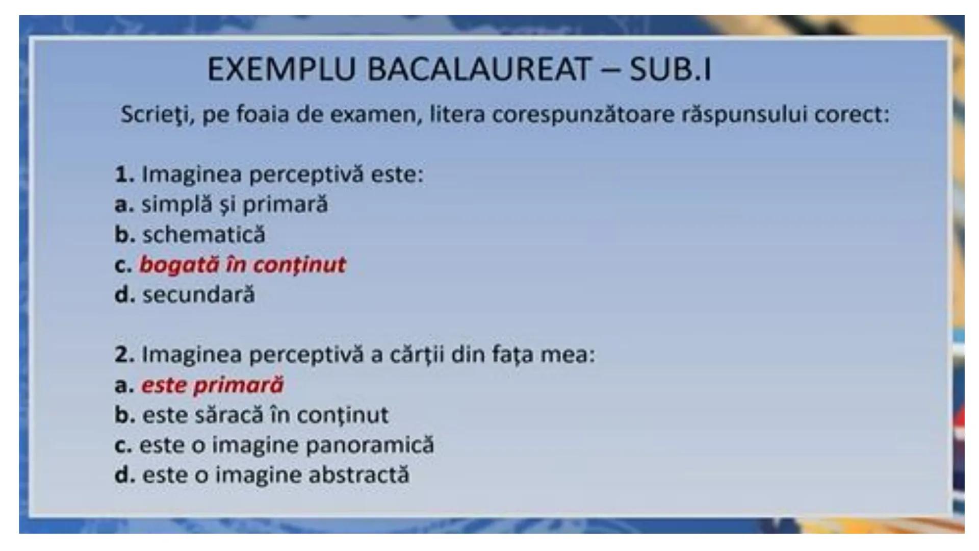 I. PROCESE PSIHICE COGNITIVE SENZORIALE
SENZAŢII, PERCEPȚII, REPREZENTĂRI
II. PROCESE PSIHICE COGNITIVE SUPERIOARE:
GÂNDIREA, MEMORIA, IMAGI