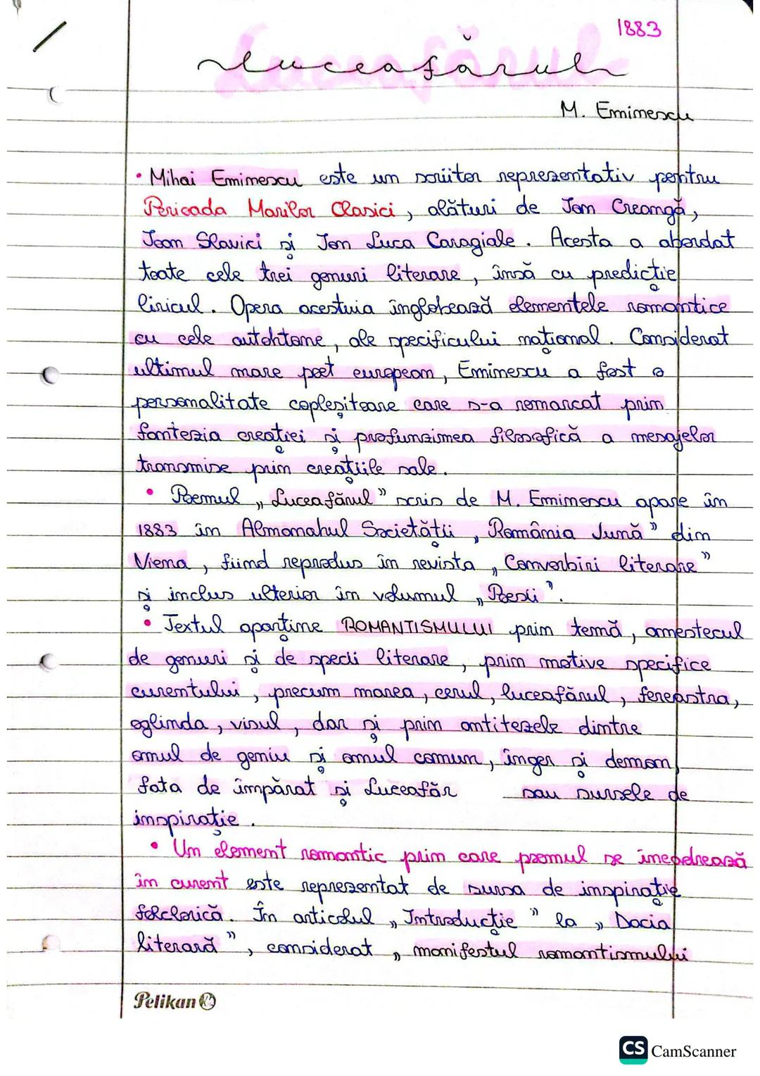 luceafaruh
1883
M. Emimescle
•Mihai Eminescu este un soriitor reprezentativ poptru
Pericada Marilor Clasici, alături de Jam Creanga,
Joom