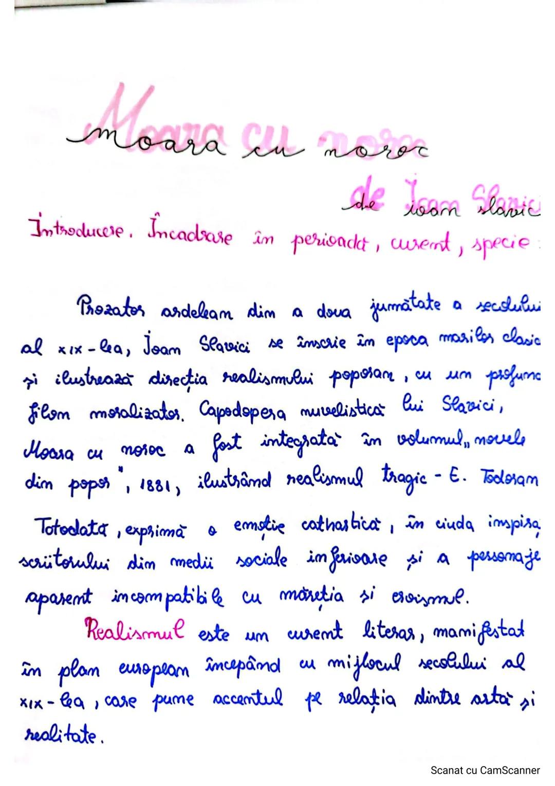 # Moara cu noroe
de Joan Slavic
Introducere. Incadrare în perioadat, curent, specie.
Prozator ardelean dim a doua jumătate a secolului
al