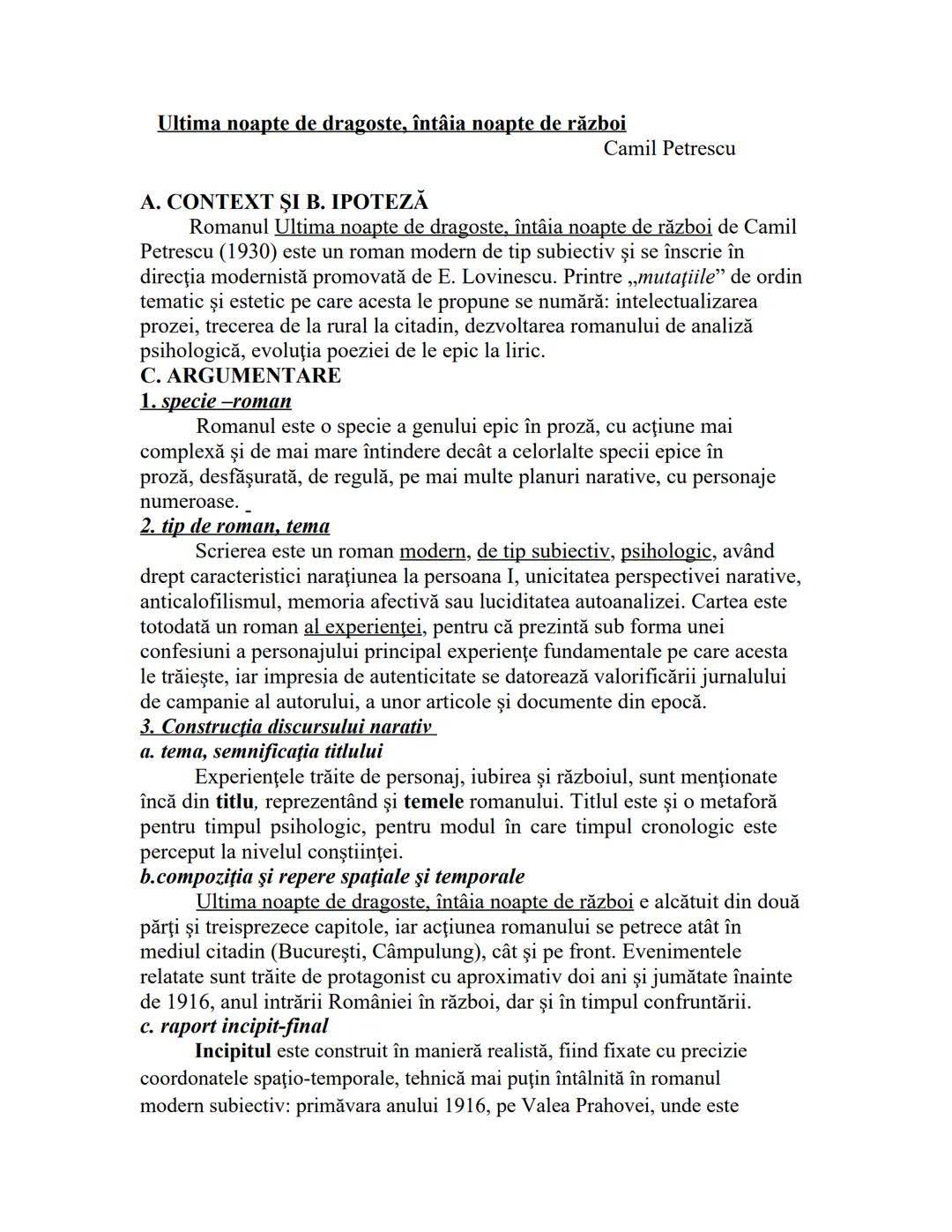 # ESEU EXTREM DE SIMPLU
Ultima noapte de dragoste, întâia noapte de război
Camil Petrescu
Curent literar
Romanul Ultima noapte de dragoste