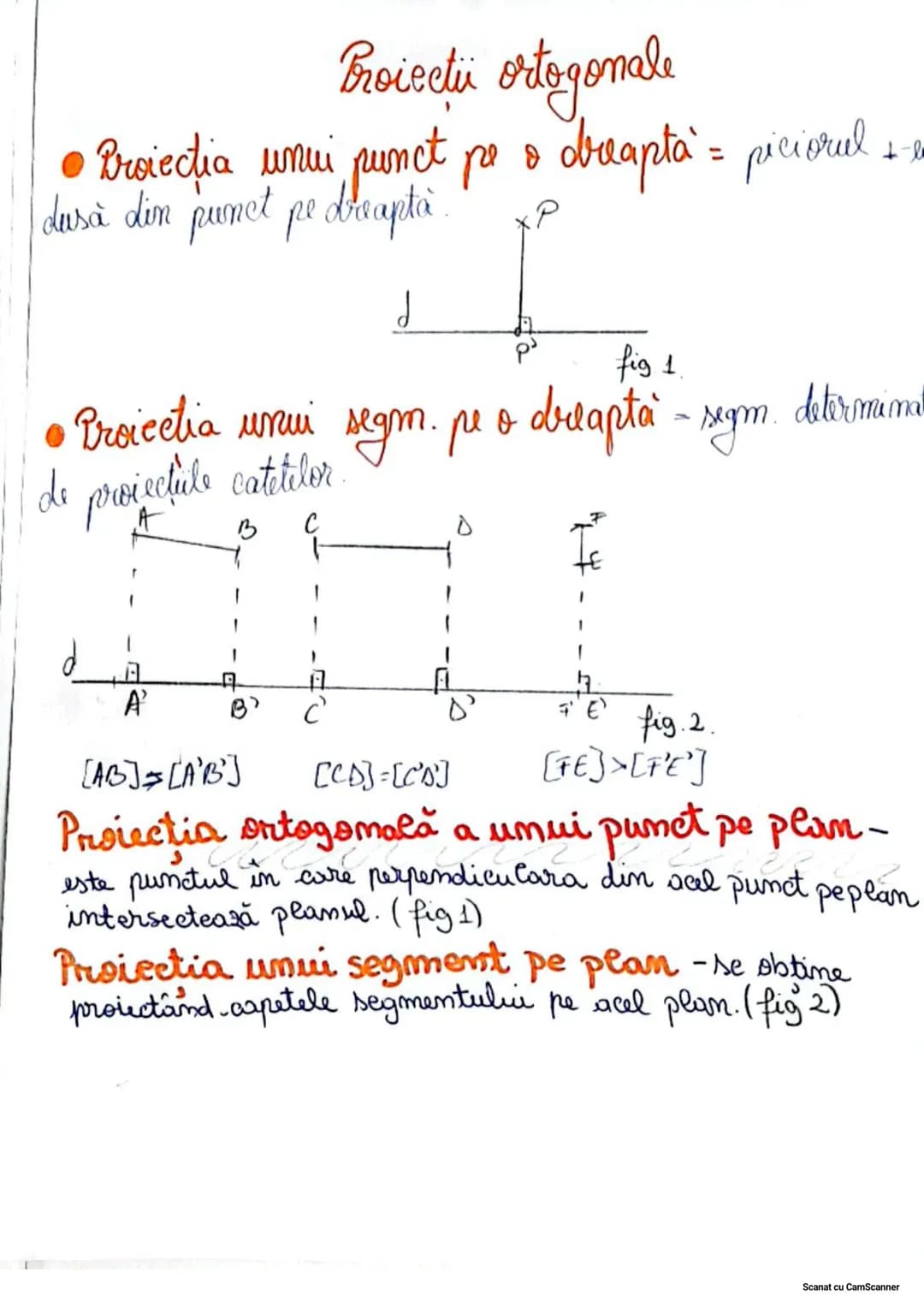 Unghiul dintre
o dreaptă și un plan
A € α
Bła
*(AB,α) = *(AB, PM(α) AB)
= *(AB, AC) = *BAC (fig 1)
*Unghiul dintre dreapta
AB si α este ung
