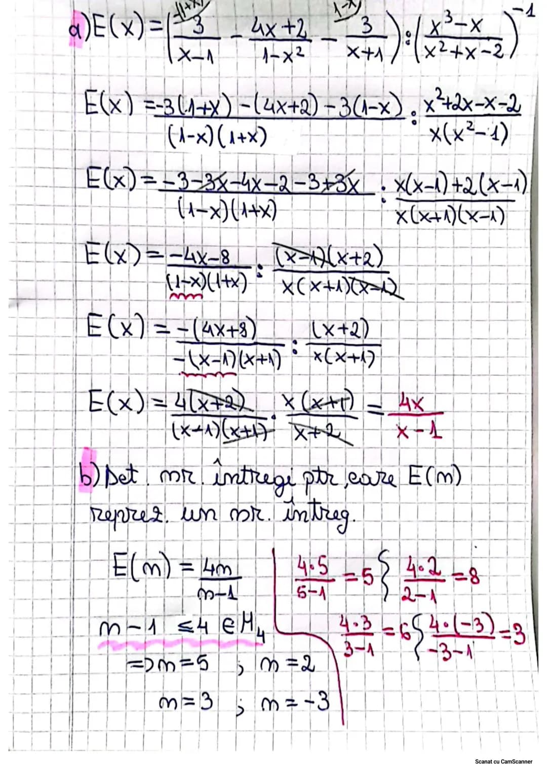 12.05.2024
13.05.2024
Coleul algebric
1/26 Calcul
-a) 2(3x-2)+4(4-2x)=6x-4+16-8x=-2x+12
b) 3(1-5x)-2(2x-1)-3-15x-4x+2
= 5 - 19x✓
c) (x-2y)