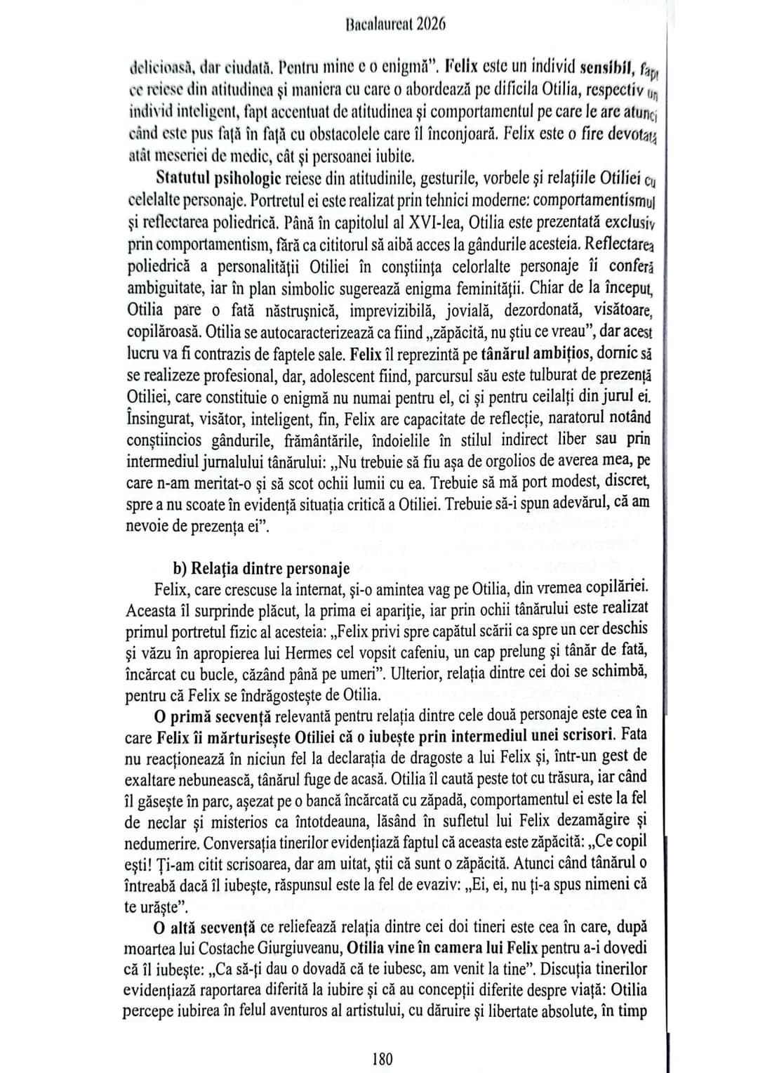 murcat 2026
Autorul explica: „Nu Otilia are vreo enigmă, ci Felix crede că o are. Pentru orice tânăr
de 20 de ani enigmatică va fi în veci f