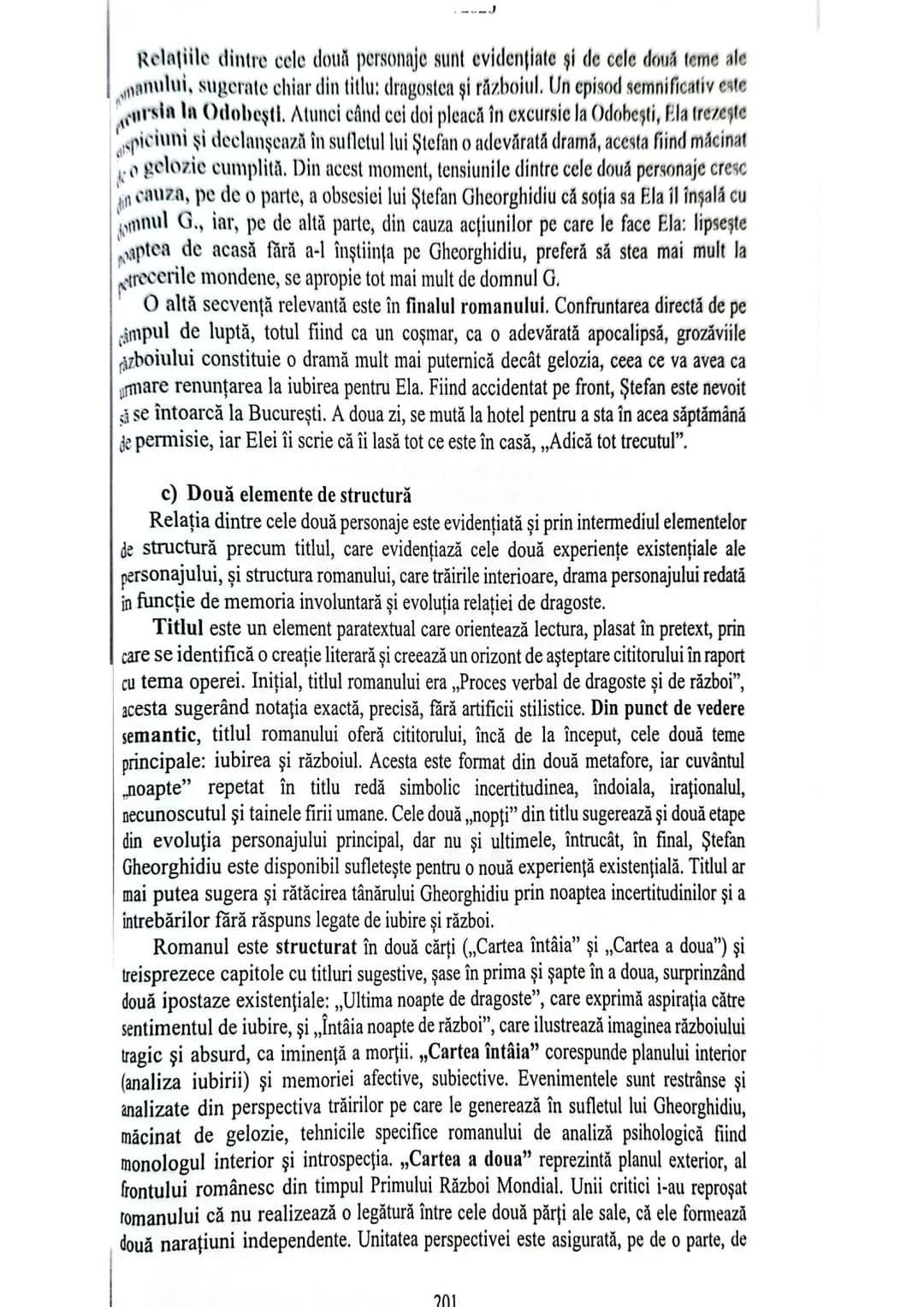 Bacalaureat 2026
frontului românesc din timpul Primului Război Mondial. Unii critici i-au reprosa
romanului că nu realizează o legătură înt
