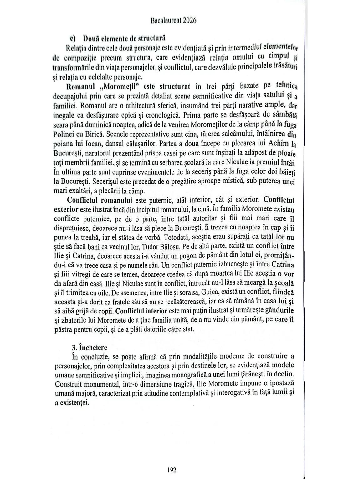 # Bacalaureat 2026
## 11. Particularități de construcție a unui personaj: Ilie Moromete
### 1. Introducerea
Personajul literar este princ