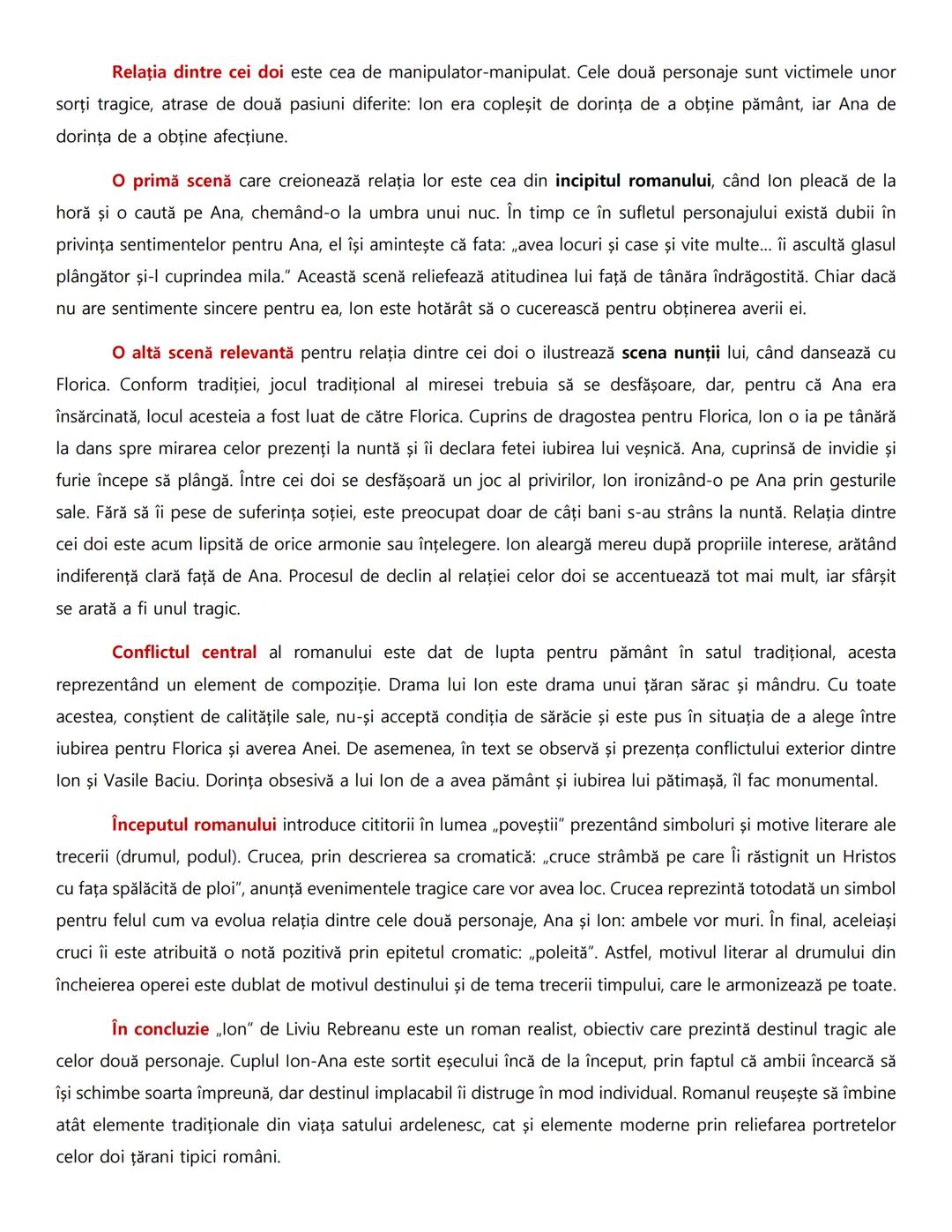 # RELAŢIA DINTRE DOUĂ PERSONAJE
Ion de Liviu Rebreanu
„Ion" este primul roman publicat de Liviu Rebreanu în 1920, roman scris în unsprezec