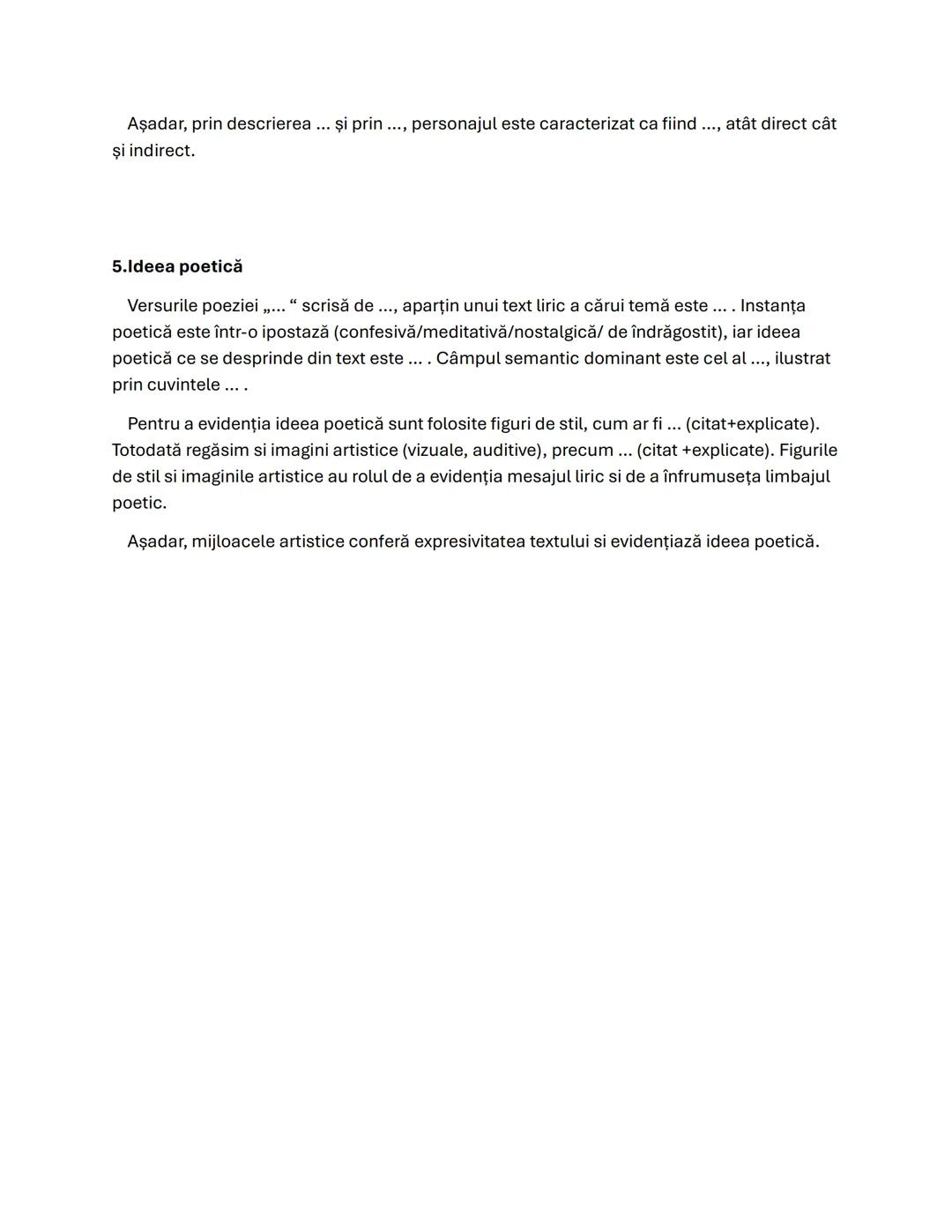 Model de rezolvare SUBIECT 2
1. Perspectiva narativă obiectivă
Perspectiva narativă reprezintă unghiul din care sunt prezentate evenimente