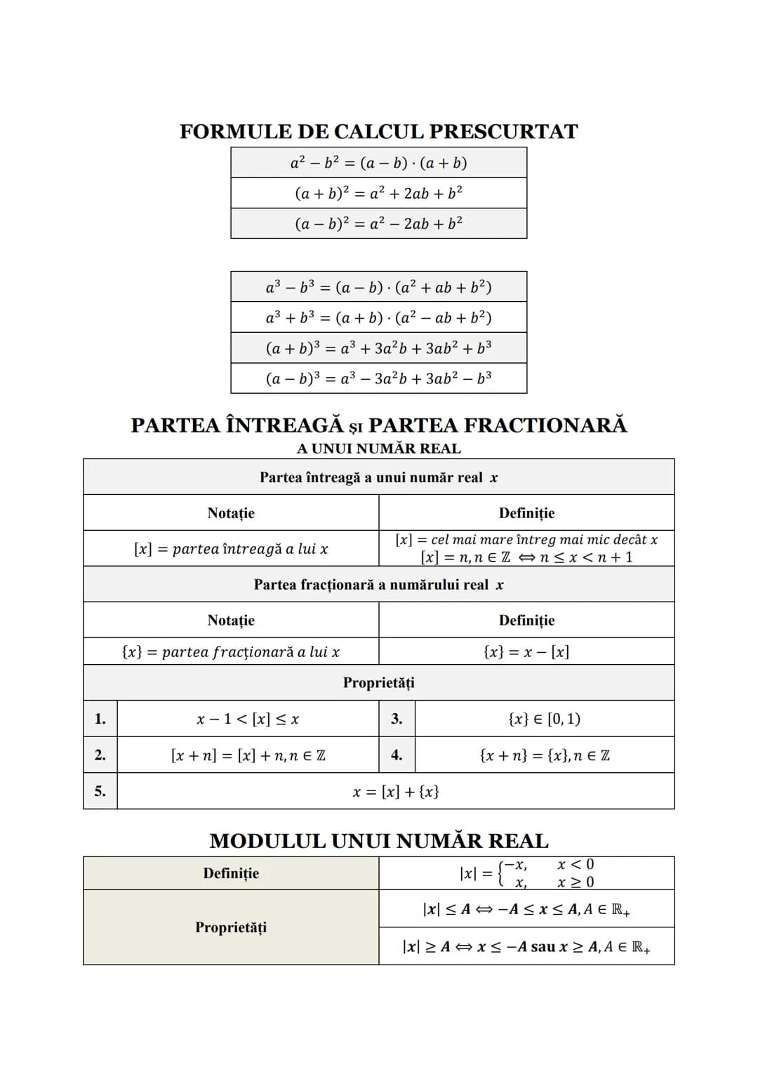 # Subiectul I.1
## PROGRESII
| ARITMETICE | GEOMETRICE |
|---|---|
| **Notaţii** ||
| $\div (a_n)_{n \ge 1} \Leftrightarrow a_1, a_2,..., a