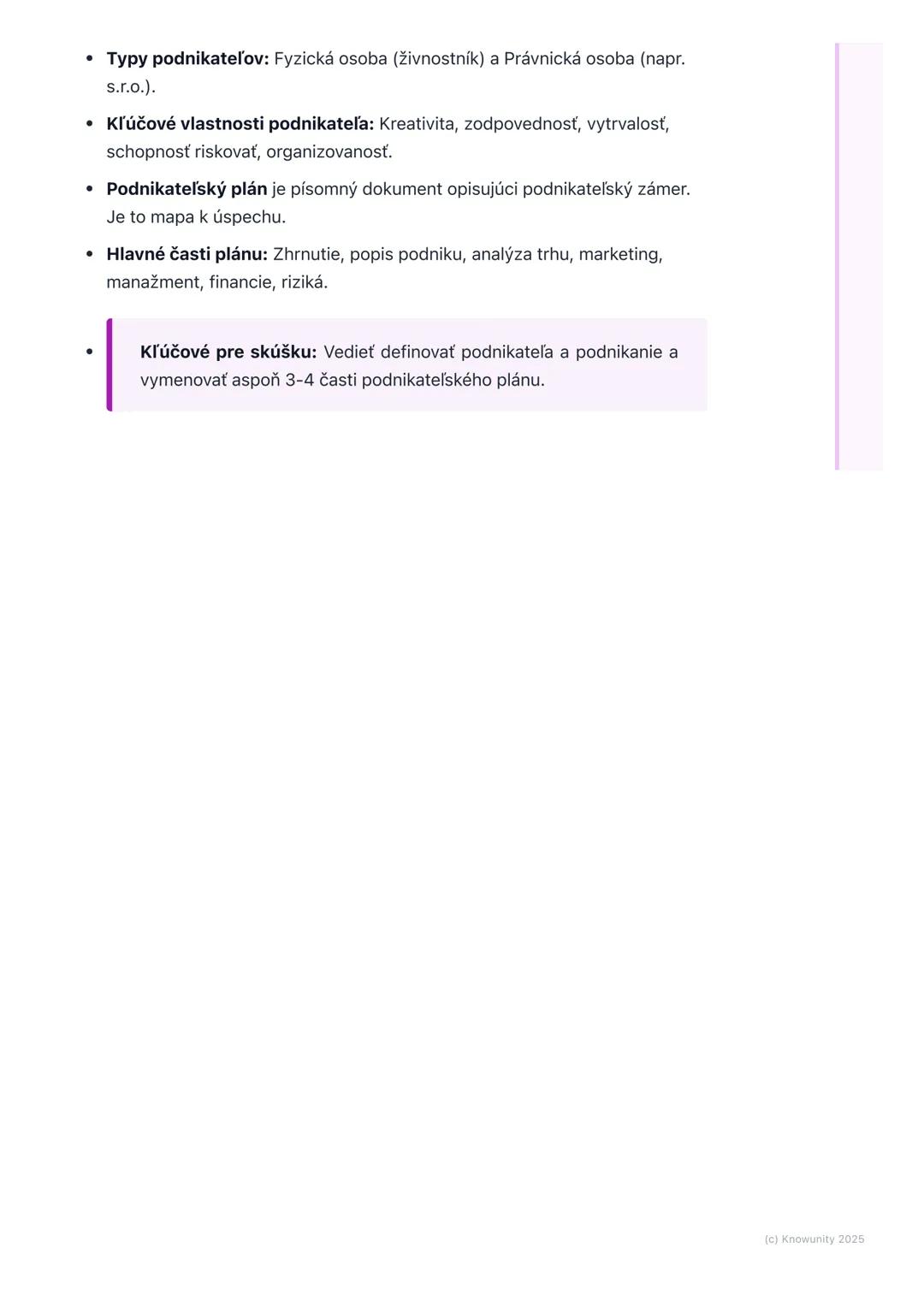 # Podnikateľ a podnikanie
## 1. Úvod do podnikania
Podnikanie je super dôležitá časť našej ekonomiky. V podstate ide o to, keď
niekto (pod