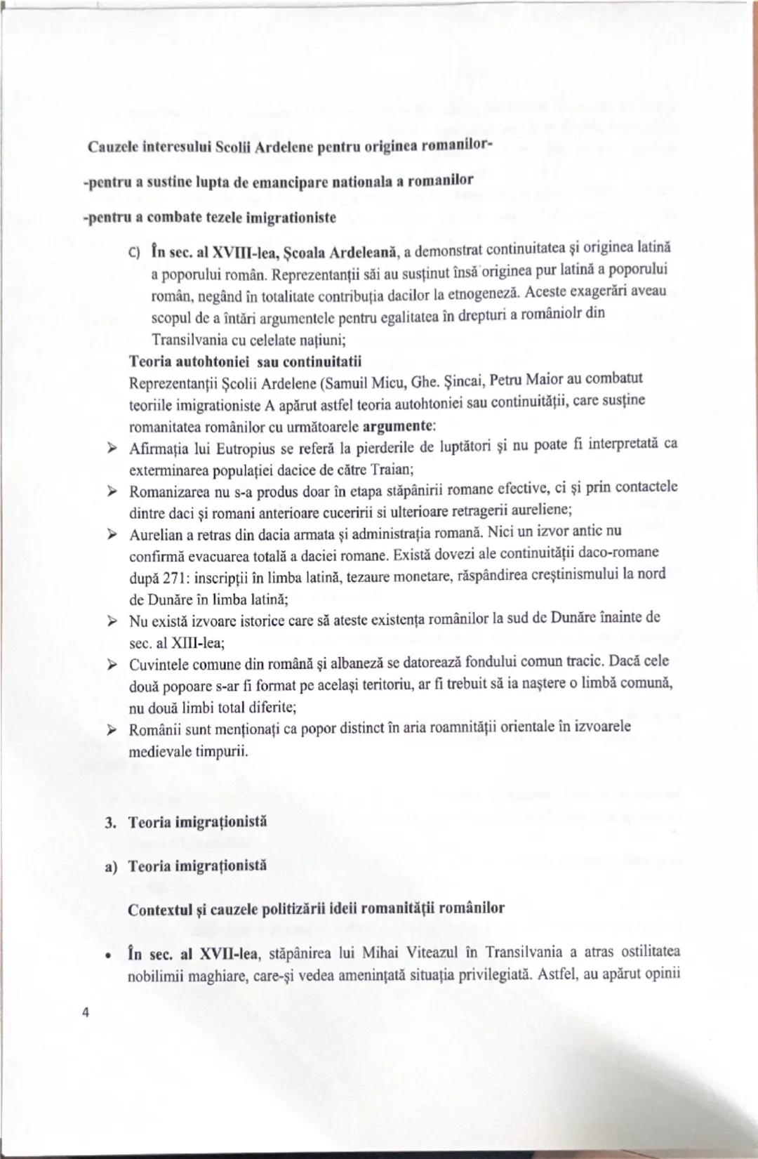 # SCURTA SCHEMA PENTRU TEMA ROMANITATEA ROMANILOR
Interesul pentru originea poporului roman a determinat aparitia a trei teze sau teorii
le