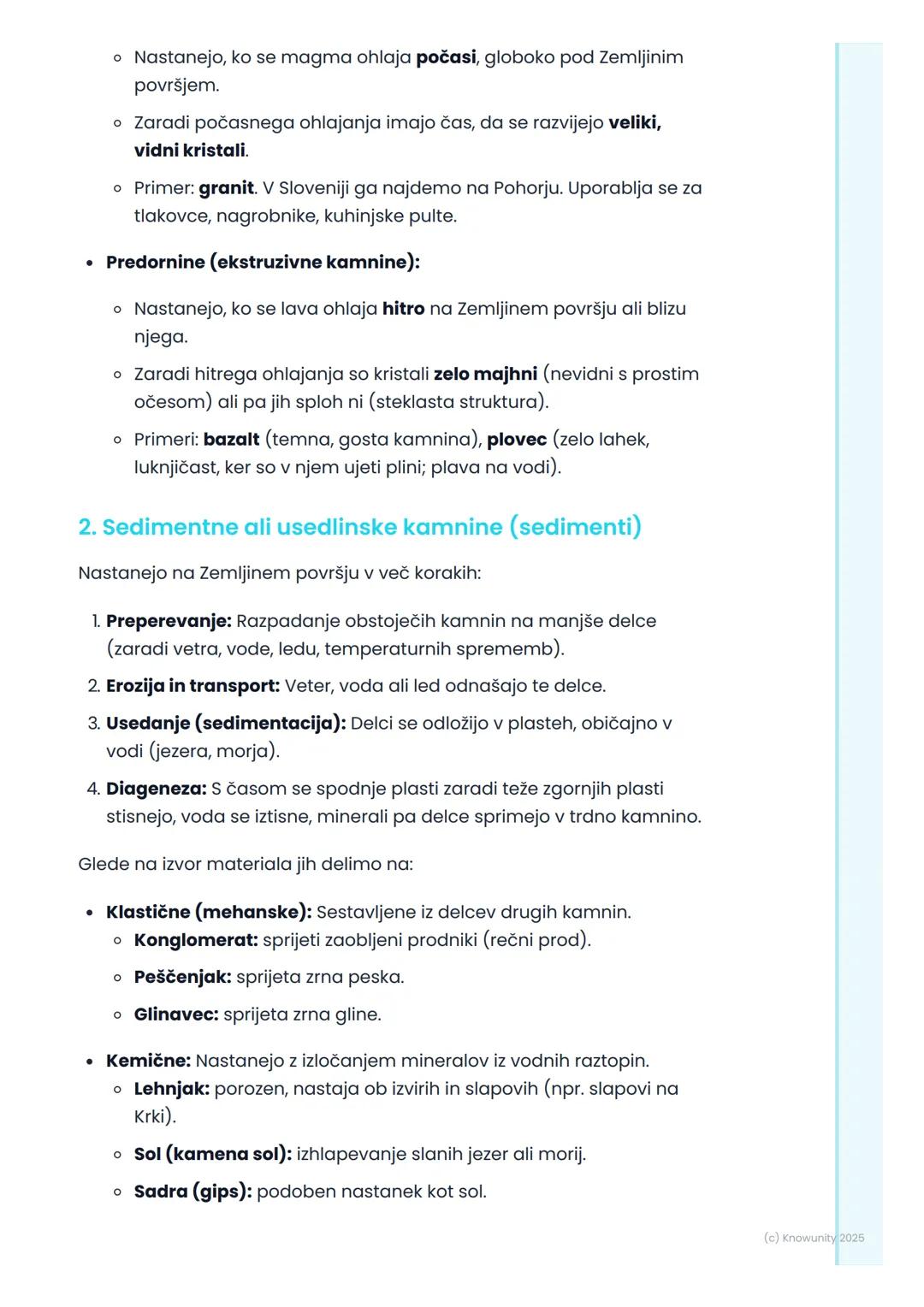 # Kamnine in minerali
Uvod v kamnine in minerale
Kamnine in minerali so osnovni gradniki Zemljine skorje, imenovane
litosfera. Vse, po čem