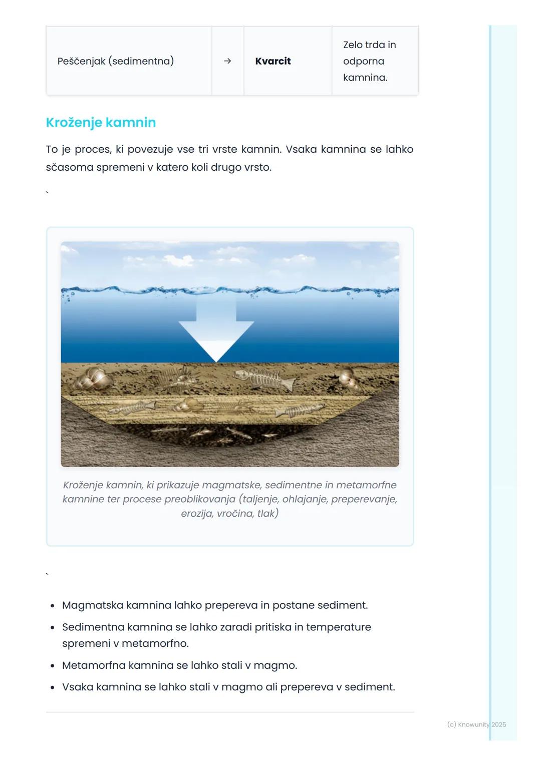# Kamnine in minerali
Uvod v kamnine in minerale
Kamnine in minerali so osnovni gradniki Zemljine skorje, imenovane
litosfera. Vse, po čem