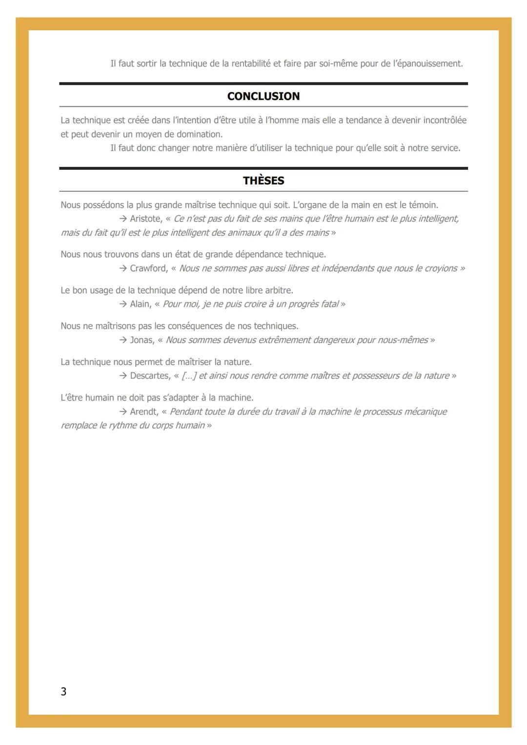 2 - LA TECHNIQUE
INTRODUCTION
Technique => Ensemble des moyens - connaissances et savoir-faire - permettant d'obtenir
efficacement un résu