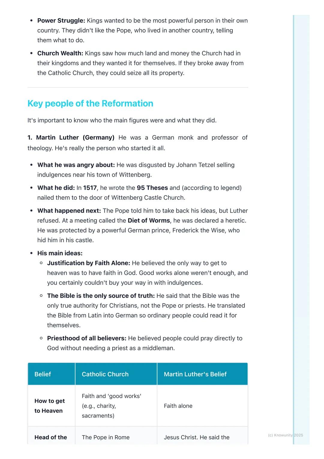 # The Reformation in Europe
An introduction to the Reformation
The Reformation was a major event in European history in the 16th century
(