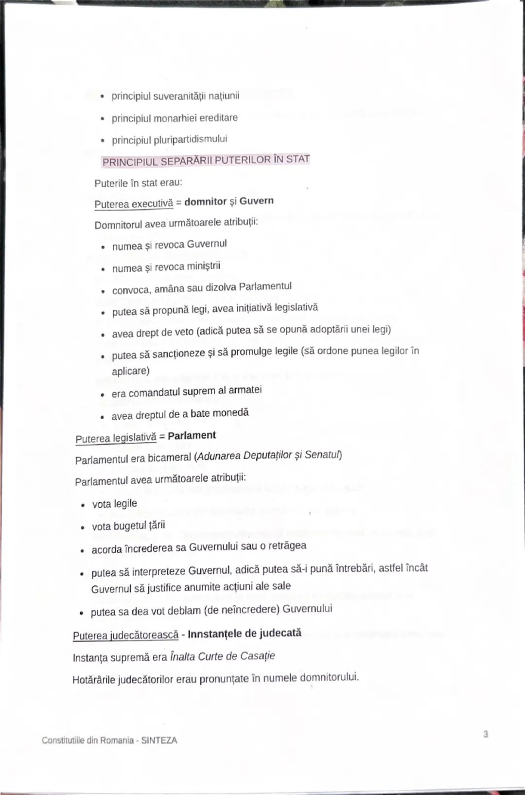 # CONSTITUŢIILE DIN ROMÂNIA
1. Constituţia din 1866
2. Constituţia din 1923
3. Constituţia din 1938
4. Constituţia din 1948
O lege fundament