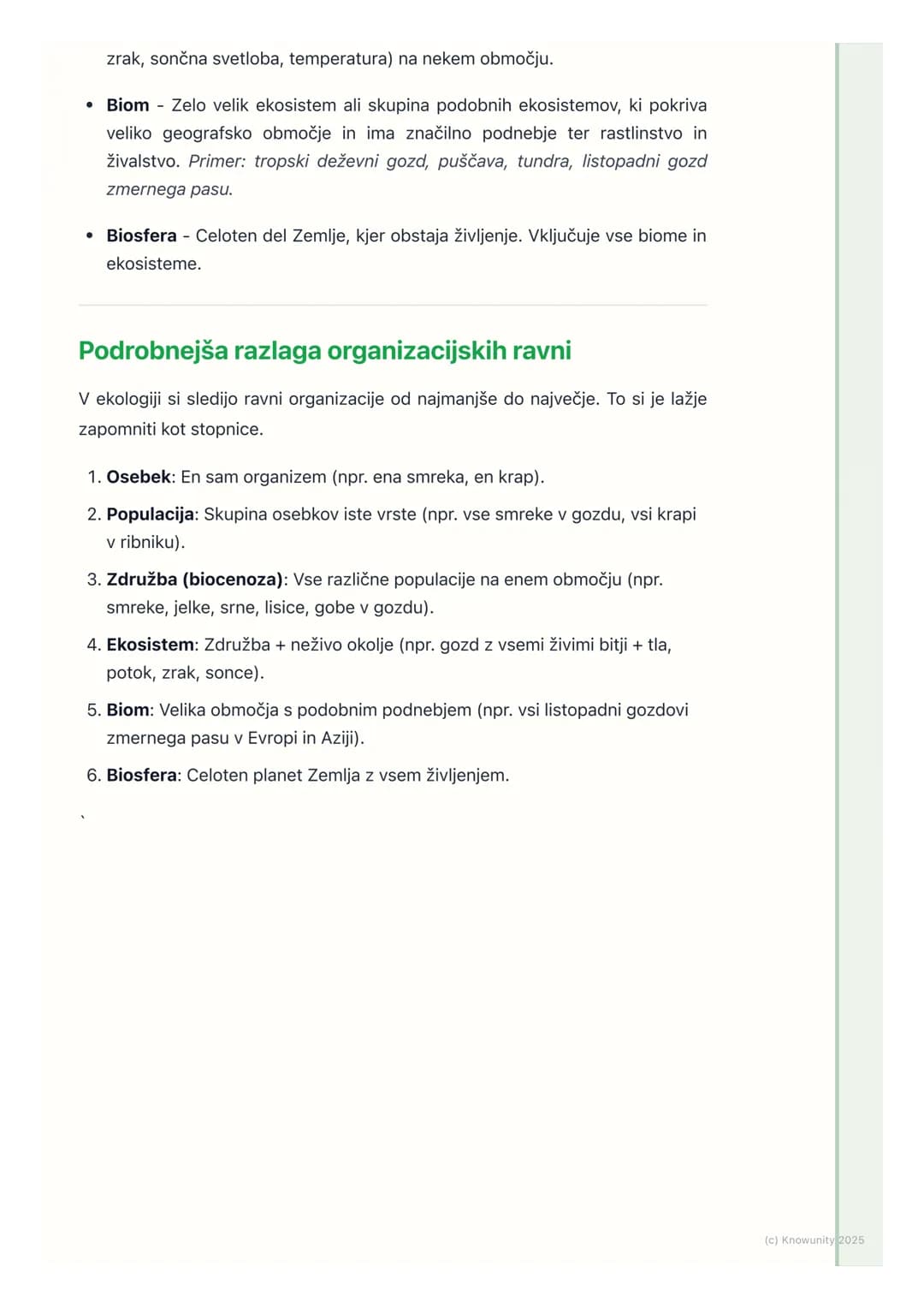 # Osnovni ekološki pojmi
Uvod v osnovne ekološke pojme
Ekologija je veda, ki preučuje odnose med živimi bitji (organizmi) in njihovim
okol