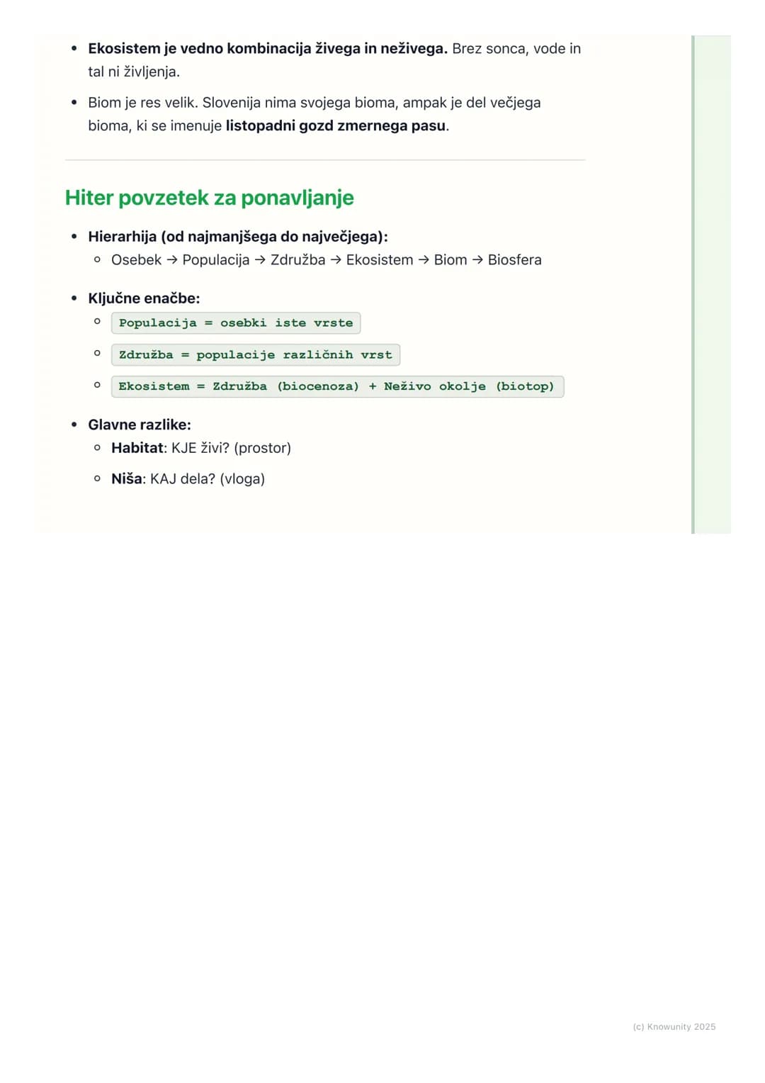 # Osnovni ekološki pojmi
Uvod v osnovne ekološke pojme
Ekologija je veda, ki preučuje odnose med živimi bitji (organizmi) in njihovim
okol