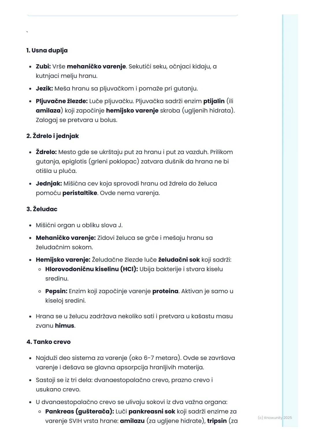 # Sistem za varenje
## Uvod u sistem za varenje
Sistem za varenje je grupa organa koji zajedno rade da bi razložili hranu
koju jedemo na m