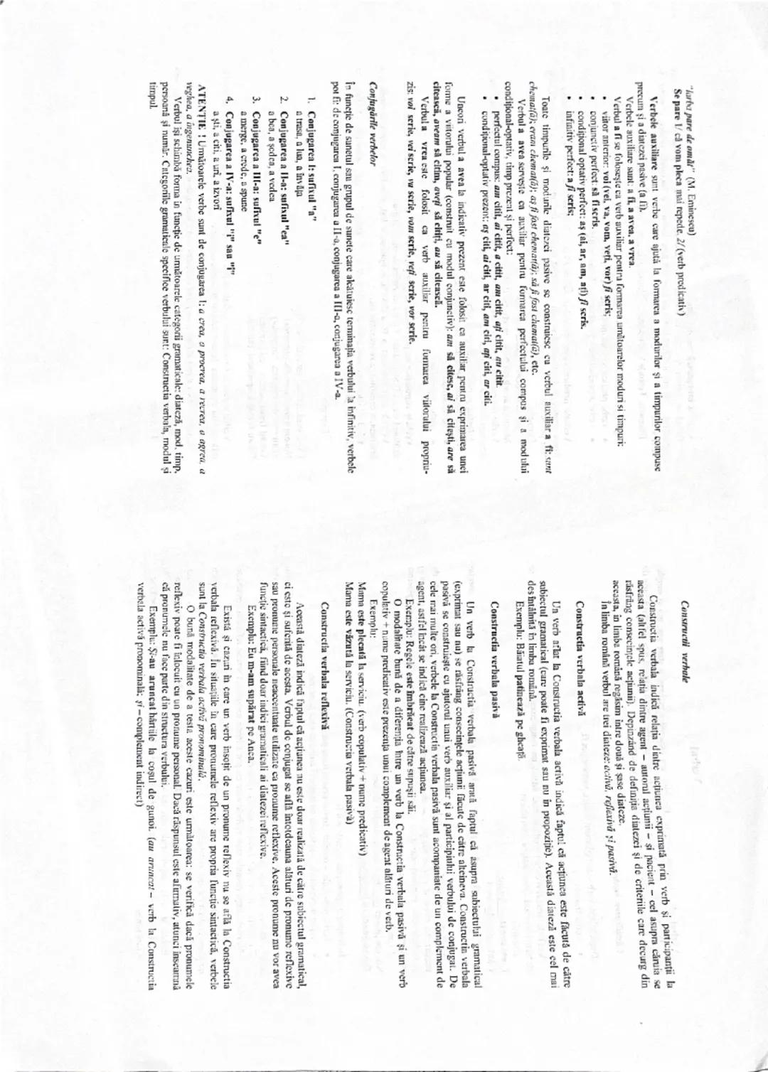 # ROMÂNĂ 1
Limba română - Morfologia 1
Booklet
Verbul desemnează acțiuni, stări, existenţa; de el depind cele mai multe elemente
ale unul