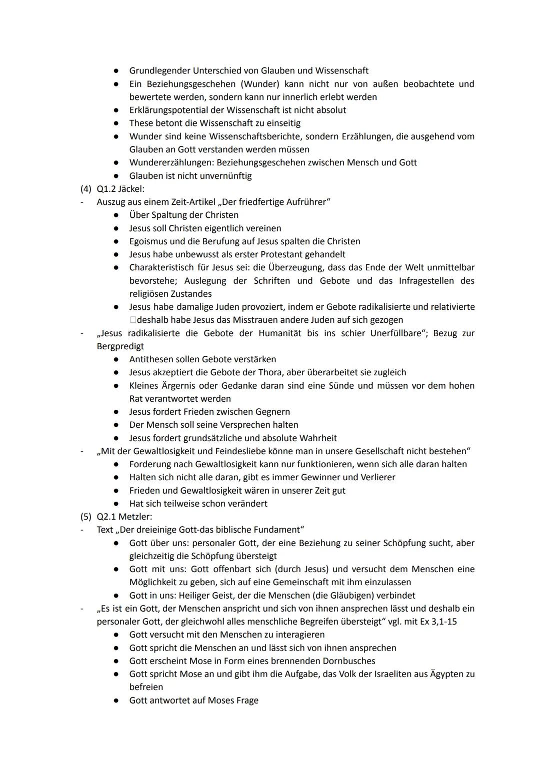 Religion Abiturstoff
Q1: Jesus Christus- das menschgewordene Wort Gottes: Die Reich-Gottes-Botschaft, Die
Auferstehung Jesu (Hoffnung über