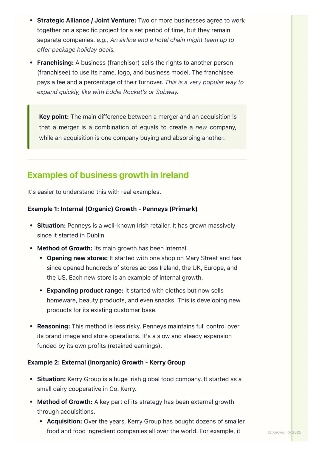 # Business Growth and
Expansion
Introduction to business growth
All businesses aim to be successful, and for most, that means growing bigg