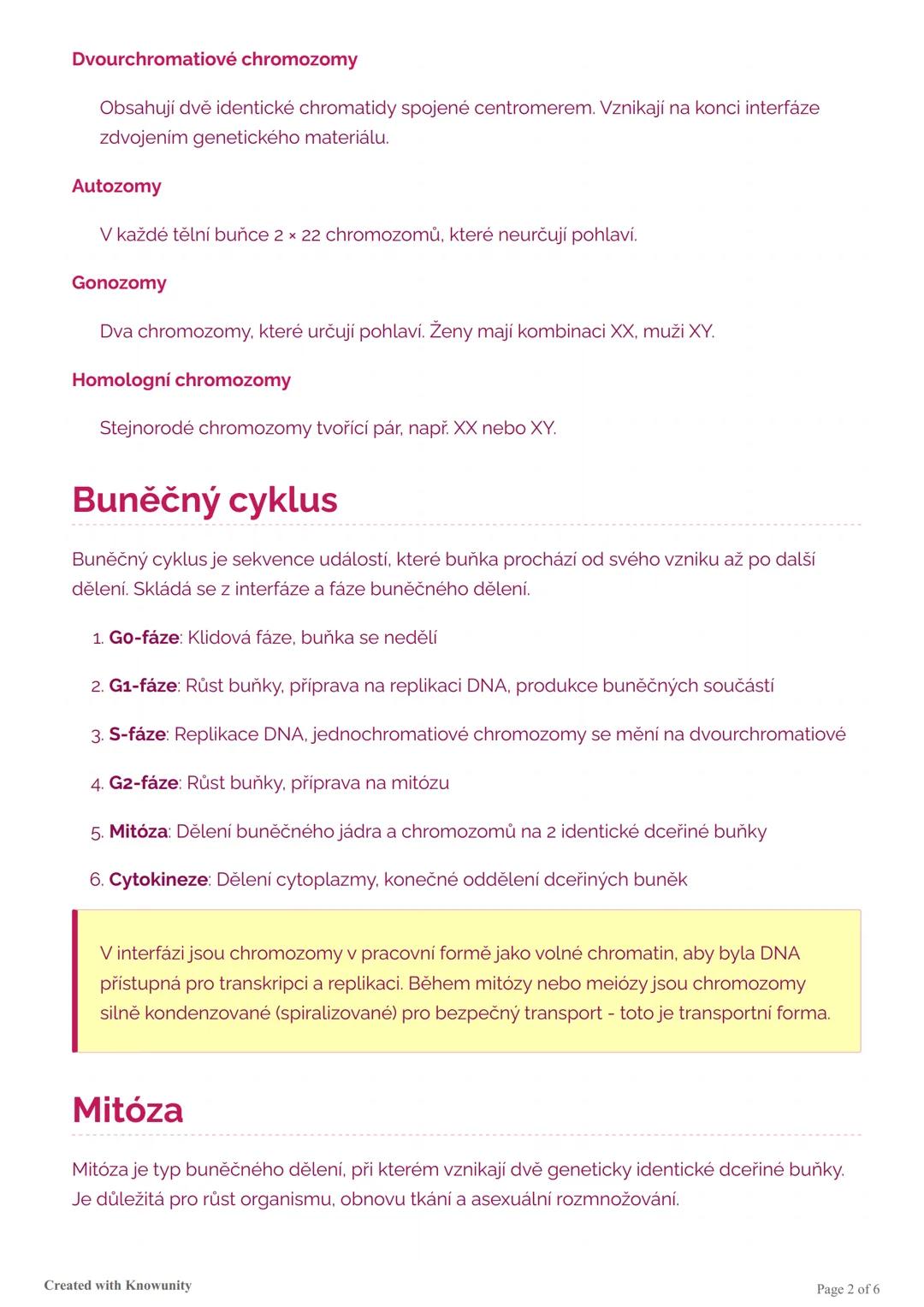 Buněčné dělení: Mitóza, meióza a
chromozomy
Komplexní přehled buněčného dělení včetně struktury chromozomů, mitózy, meiózy a
buněčného cyklu