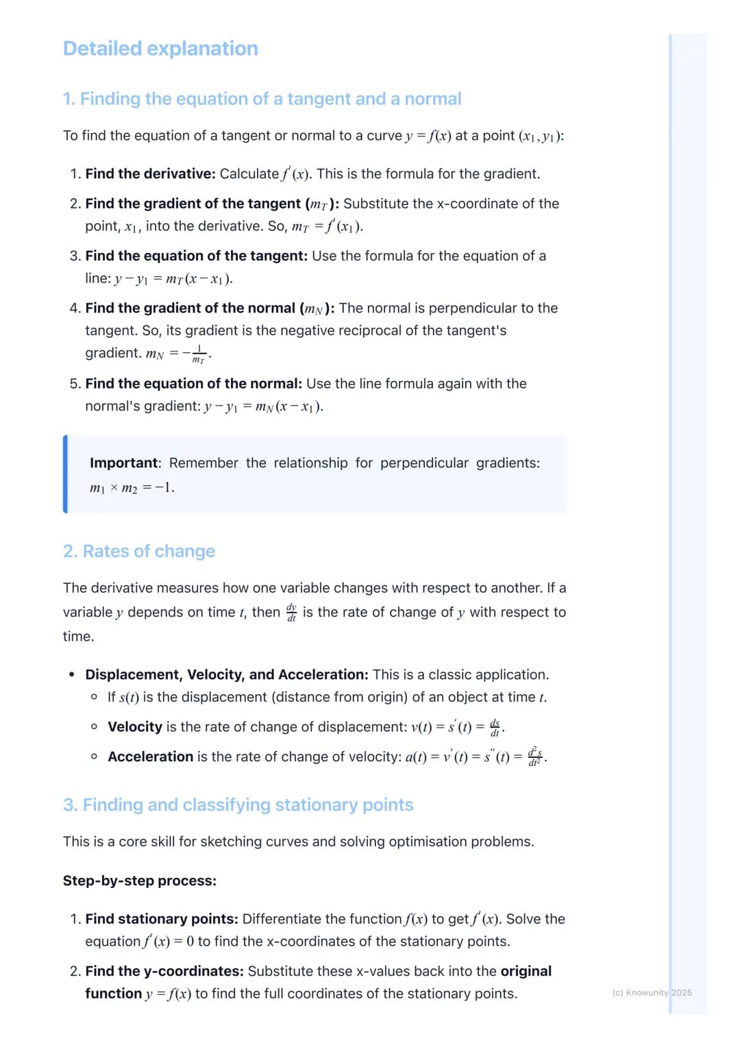 # Applications of Differentiation
An overview of applications
Differentiation isn't just about finding the derivative of a function. It's