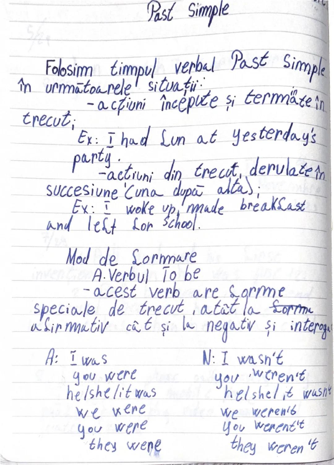 # Past Simple
Folosim timpul verbal Past Simple
în urmatoarele situații:
-acțiuni începute și terminate în
trecut;
Ex: I had Sun at yesterd